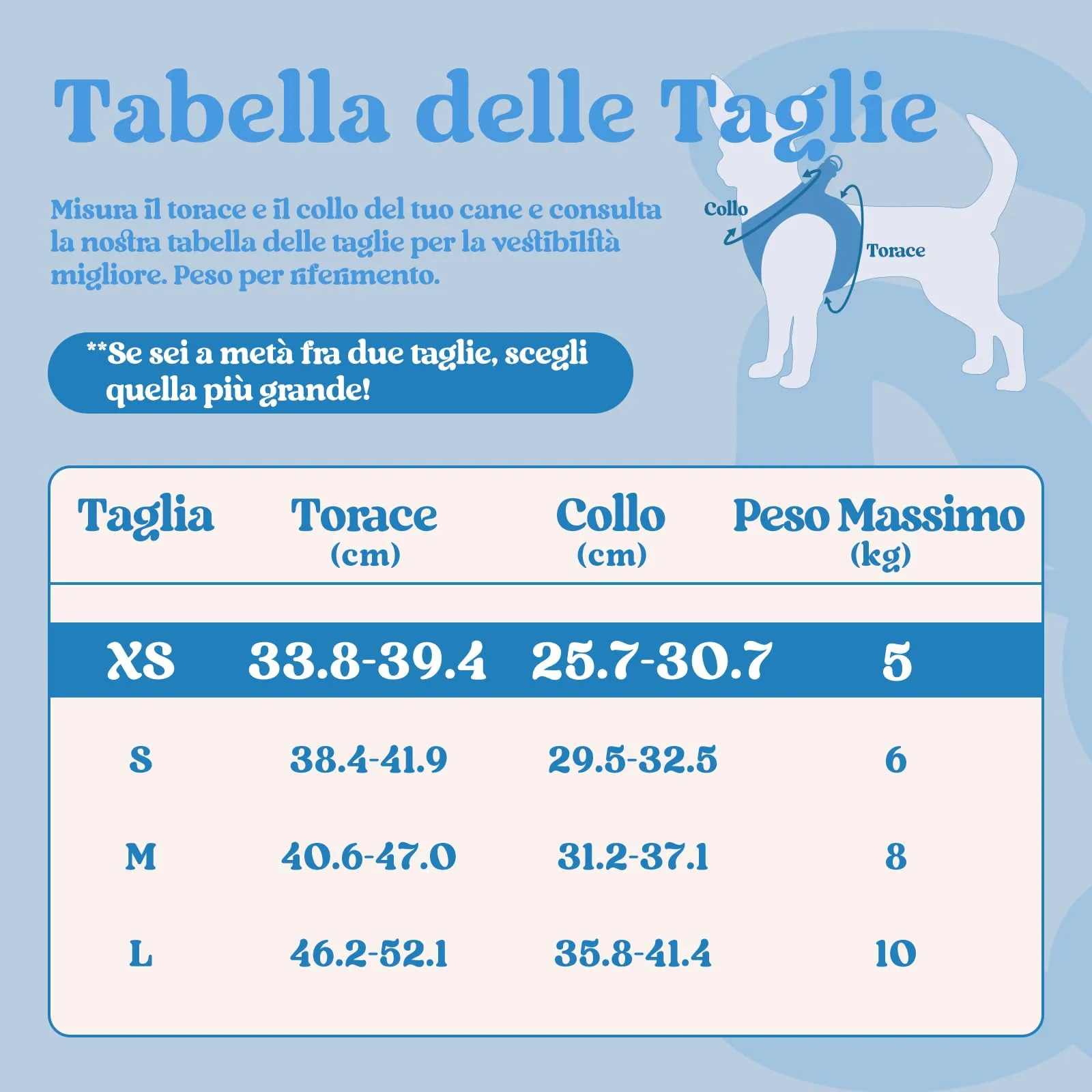 rabbitgoo Pettorina Cane, Azzuro, XS - immagine 2