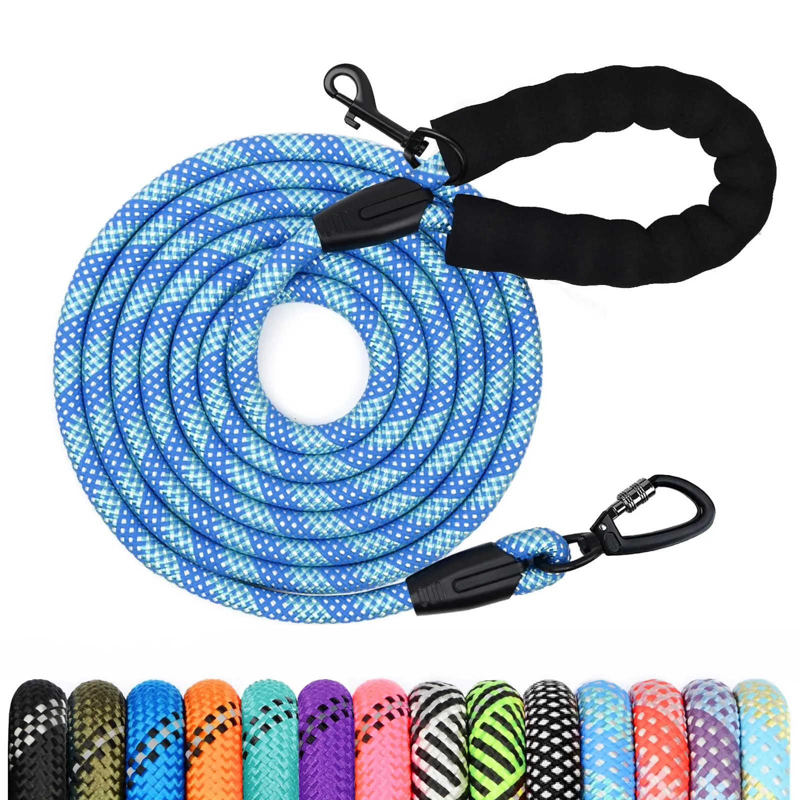 Wodondog Guinzaglio per Cani in Nylon Riflettente, 5M x 0.8cm, Azzurro Cielo - immagine 1