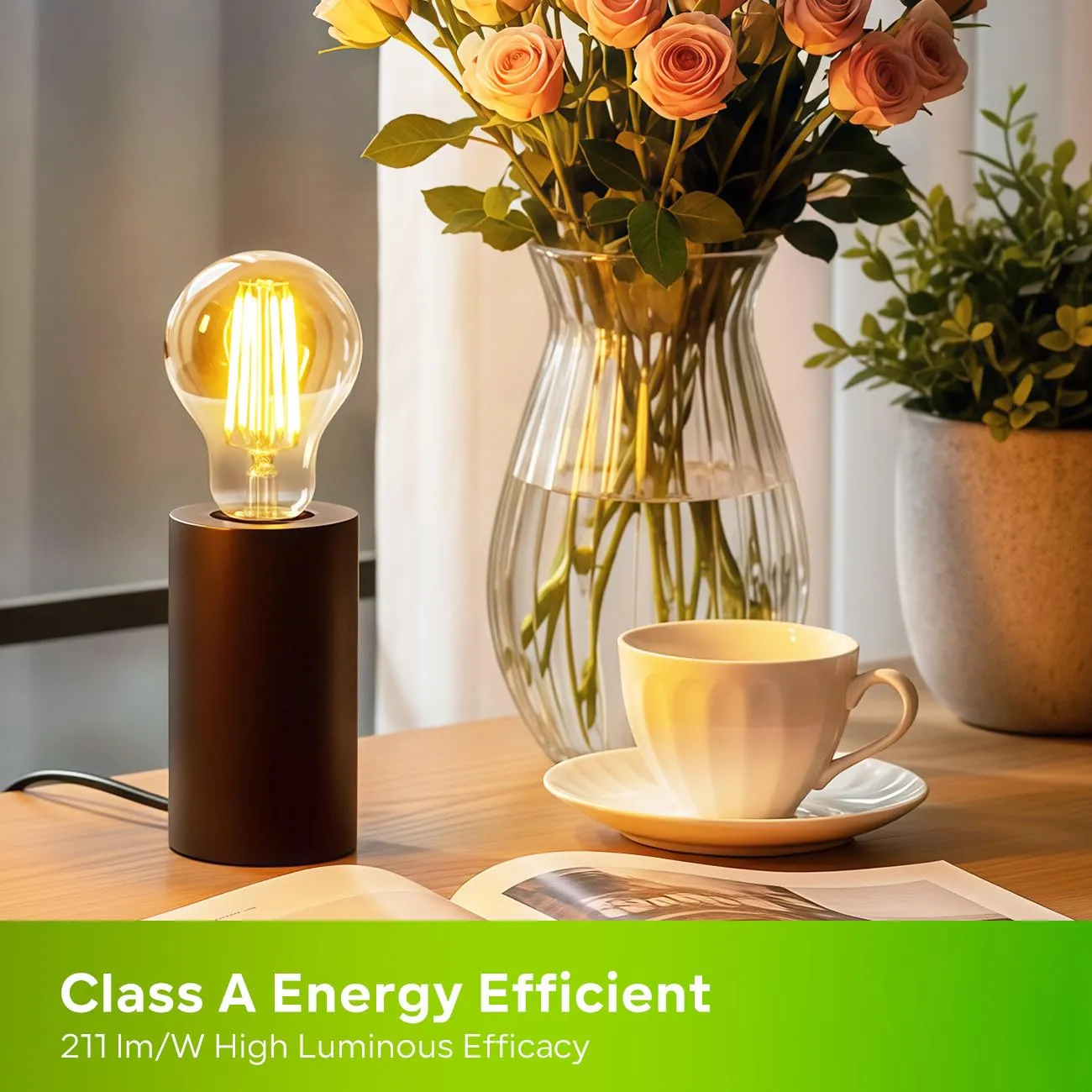 LVWIT Lampadine LED E27 A60, 7.2W (100W), 1521LM, 2700K Luce Calda, Classe A, Stile Vintage, Non Dimmerabile - immagine 3