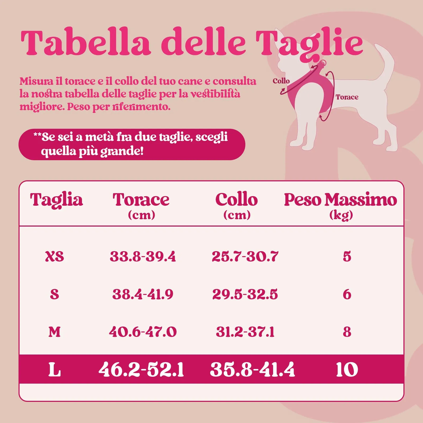 rabbitgoo Pettorina Cane Leggera e Morbida, Rosa Rossa, Taglia L - immagine 2