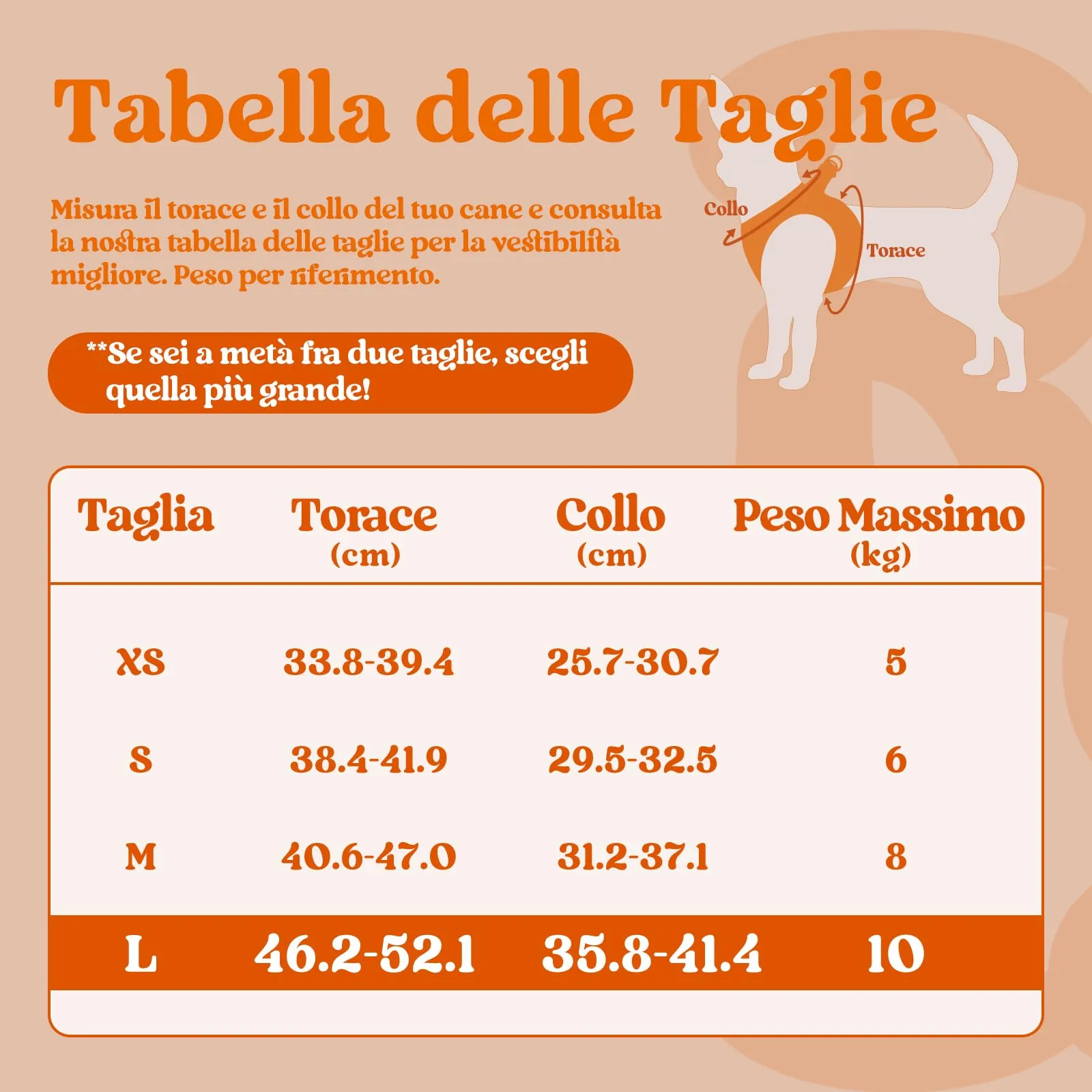 rabbitgoo Pettorina Cane, Taglia L, Arancione - immagine 2