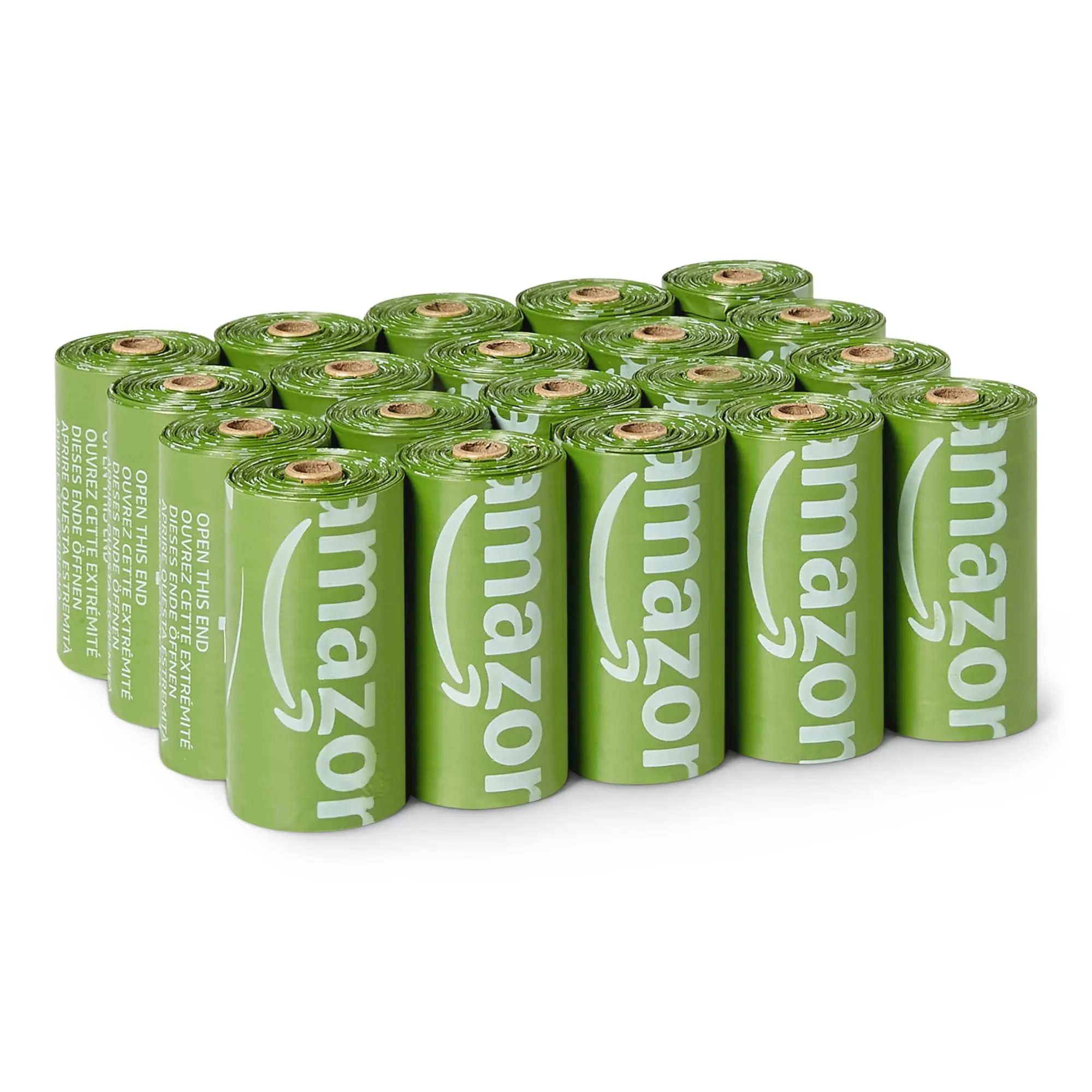 Amazon Basics Sacchetti per Escrementi di Cani in Materiale Riciclato, Inodori, 300 Sacchetti - immagine 1
