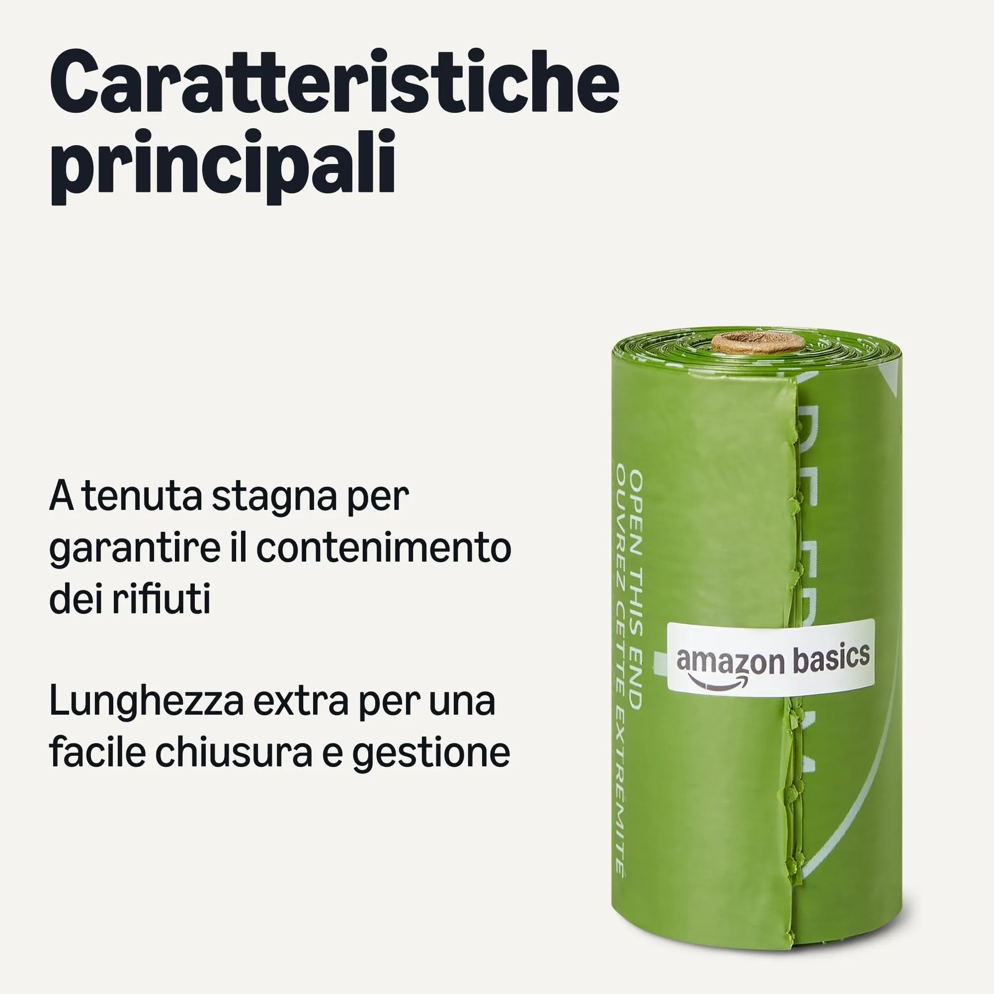 Amazon Basics Sacchetti per Escrementi di Cani in Materiale Riciclato, Inodori, 300 Sacchetti - immagine 2