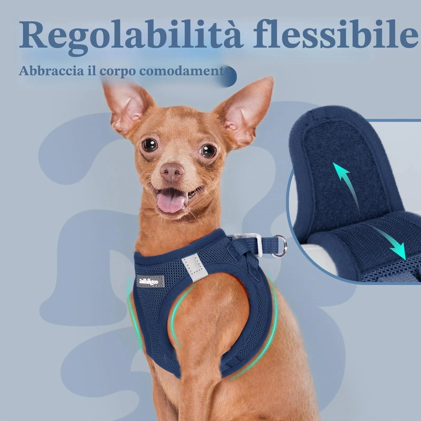 rabbitgoo Pettorina Cane, Blu Scuro, M - immagine 7