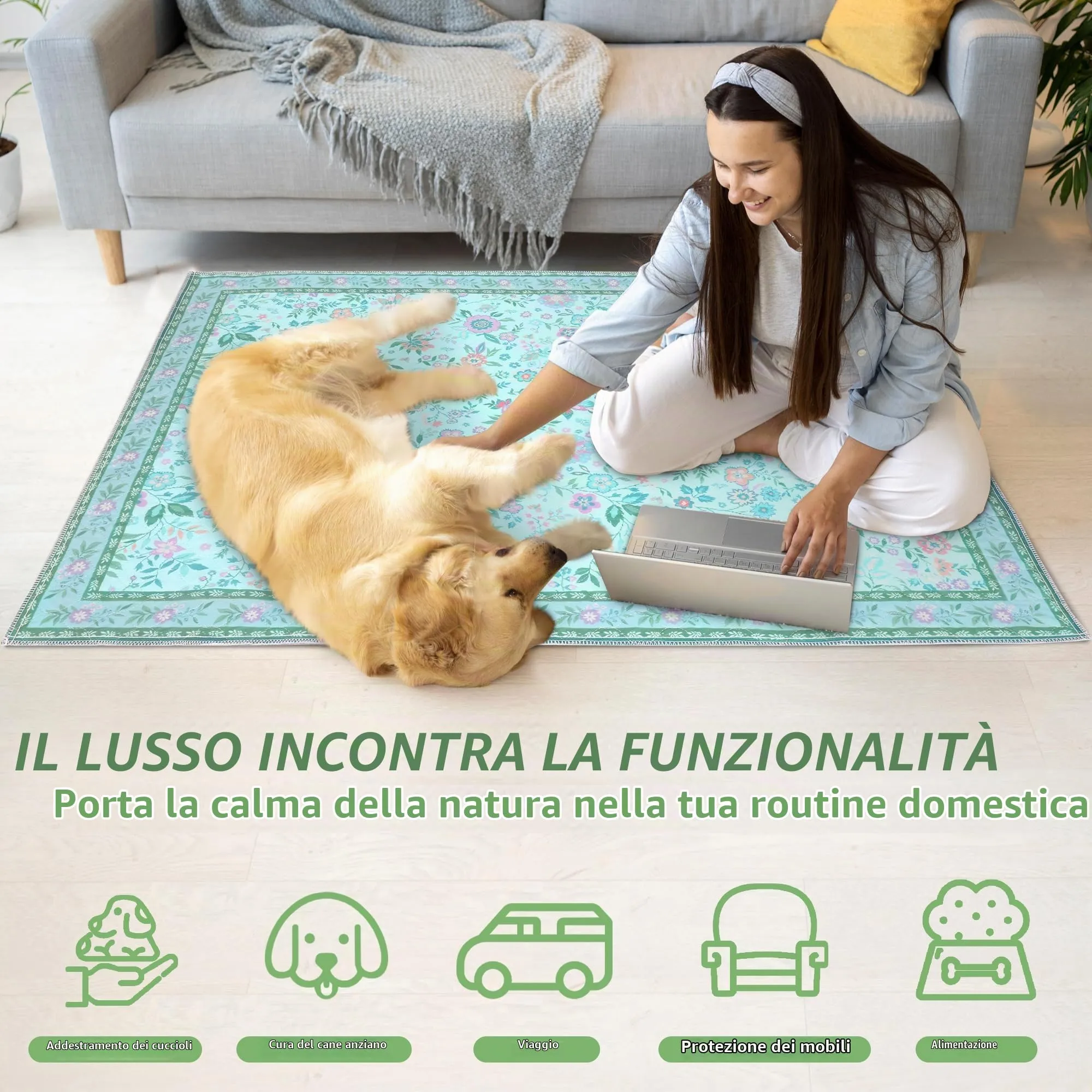 BaoDan Traversine Lavabili per Cani, 80x90cm, 2 Pezzi - immagine 4