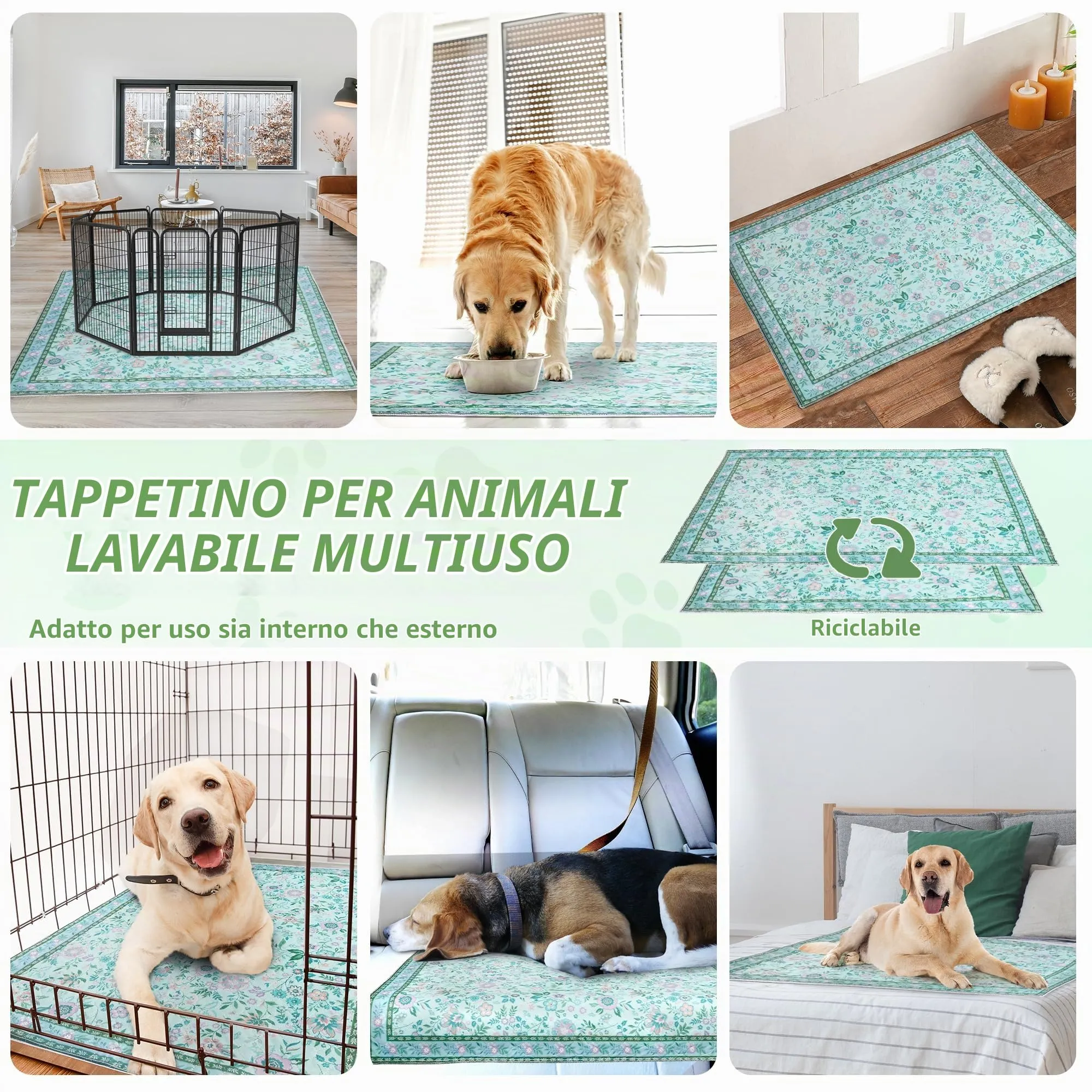 BaoDan Traversine Lavabili per Cani, 80x90cm, 2 Pezzi - immagine 6