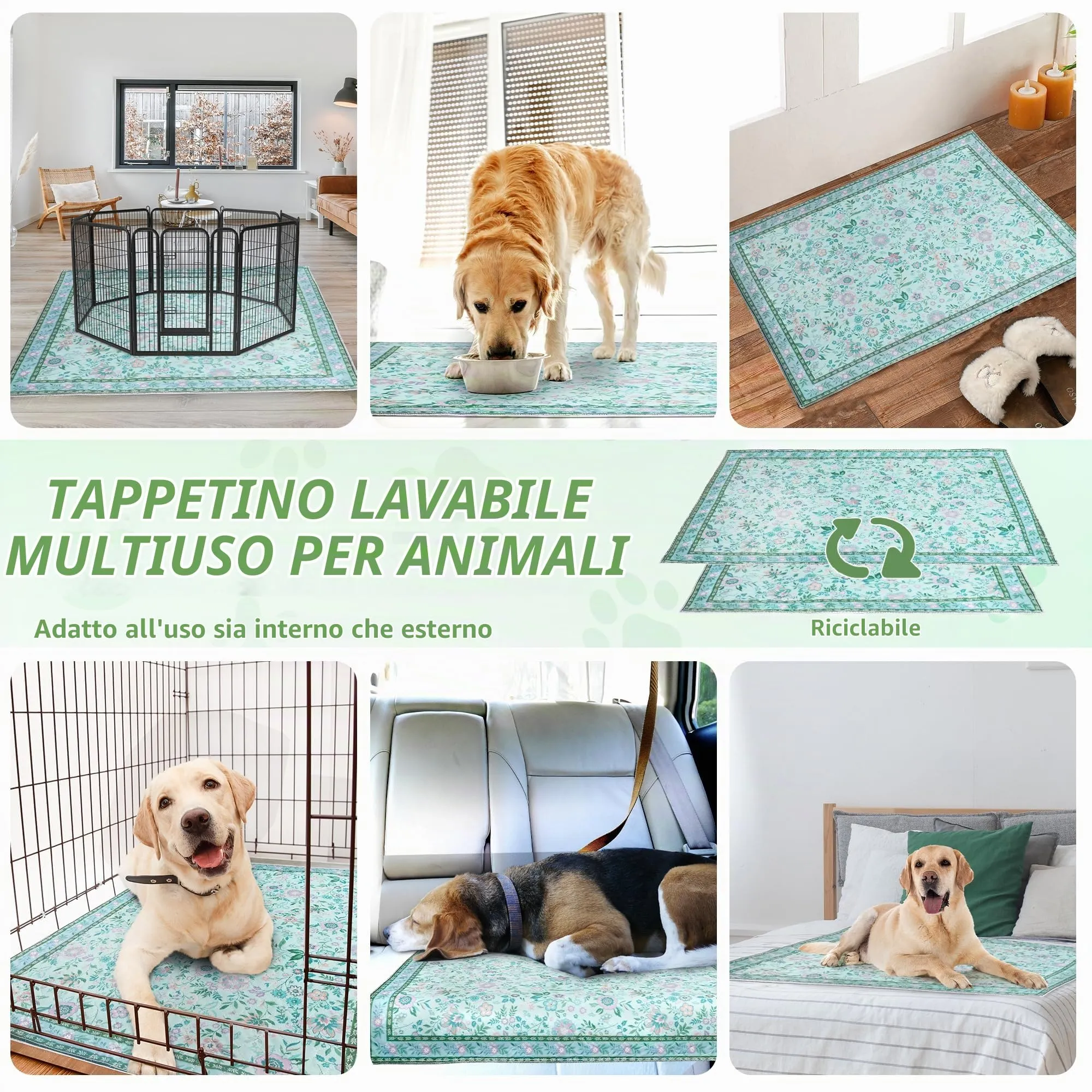 BaoDan Traversine Lavabili per Cani, Assorbenti, 90x120cm, 2 Pezzi - immagine 6