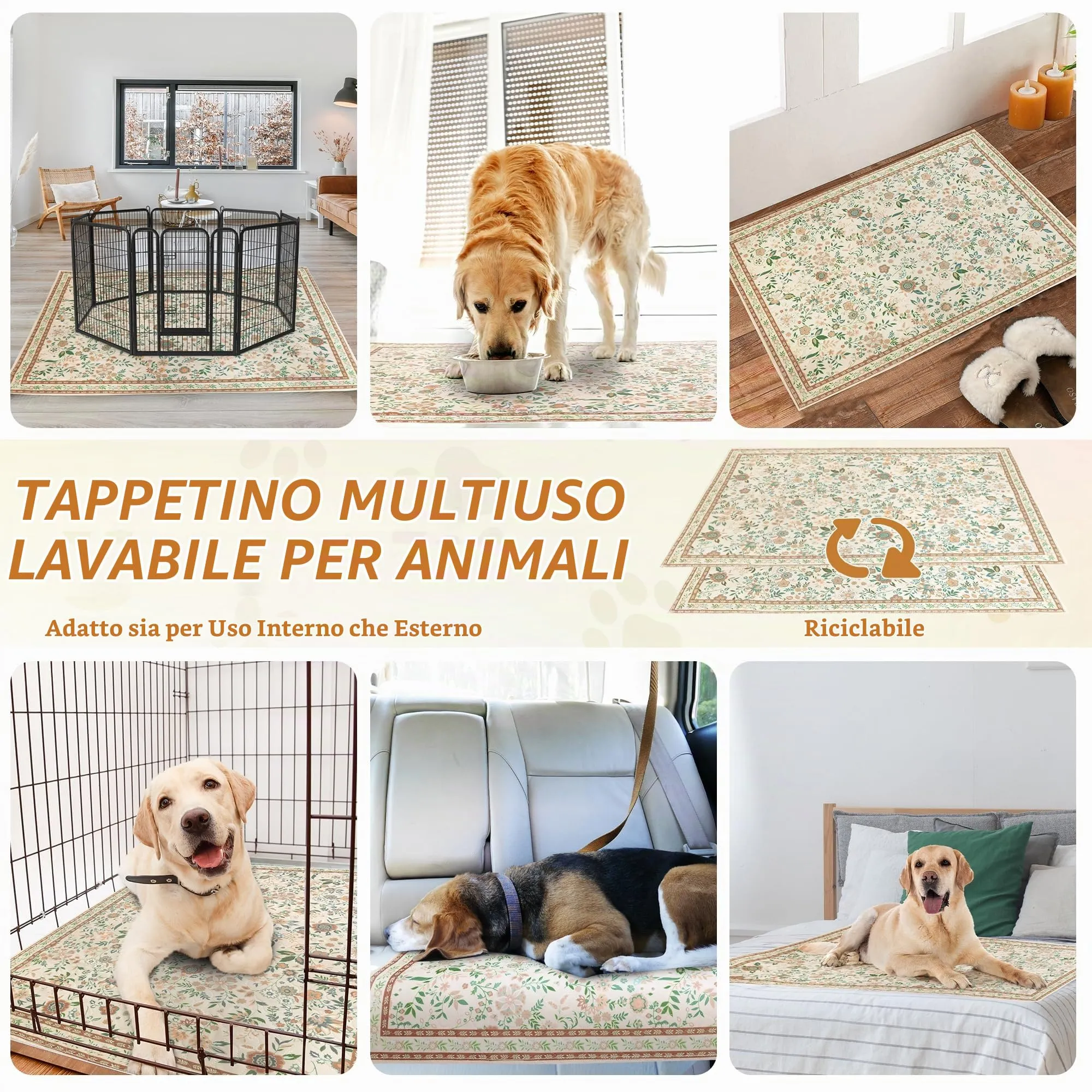 BaoDan Traversine Lavabili per Cani, 80x90cm, 2 Pezzi - immagine 6