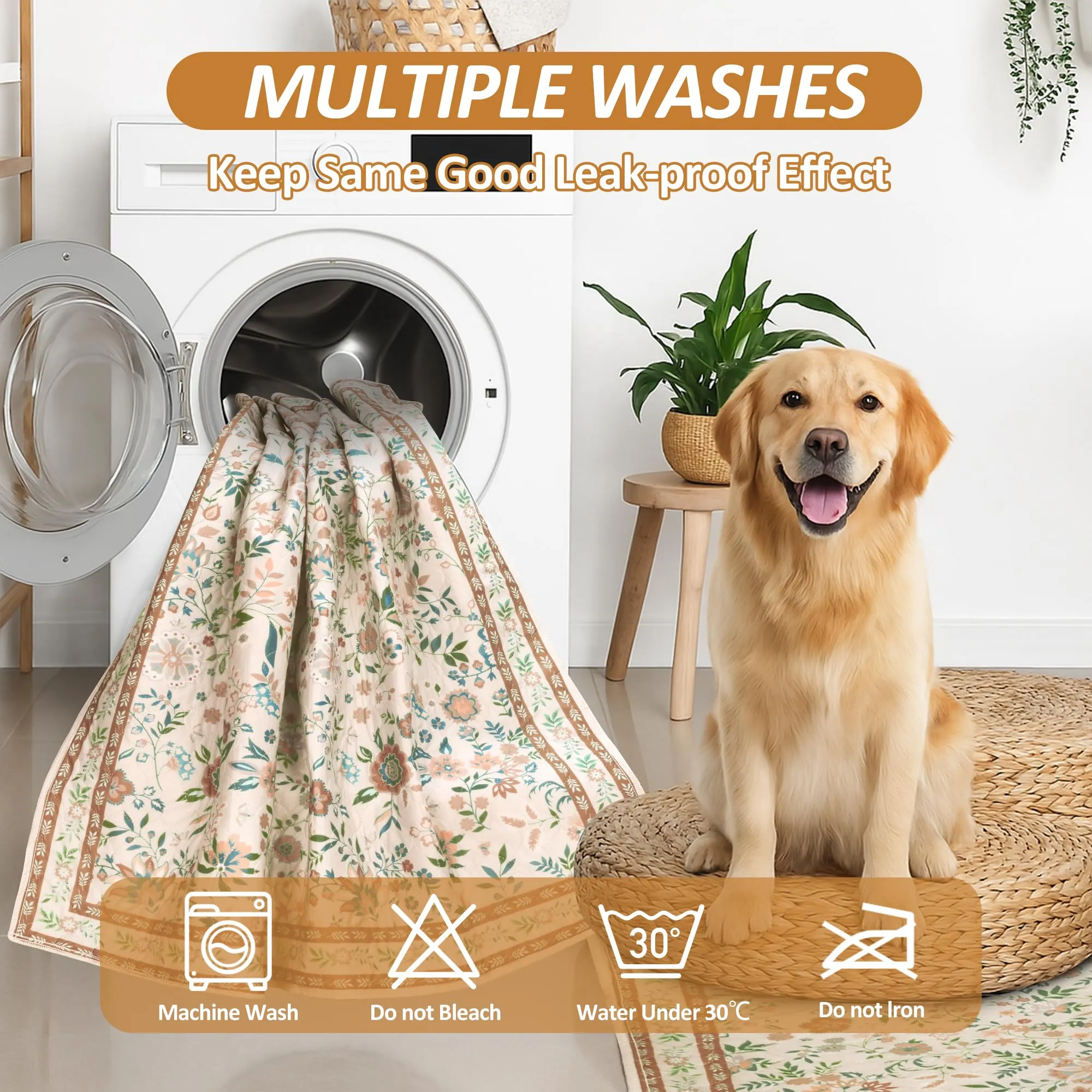 BaoDan Traversine Lavabili per Cani, 122x122cm, 2 Pezzi - immagine 5