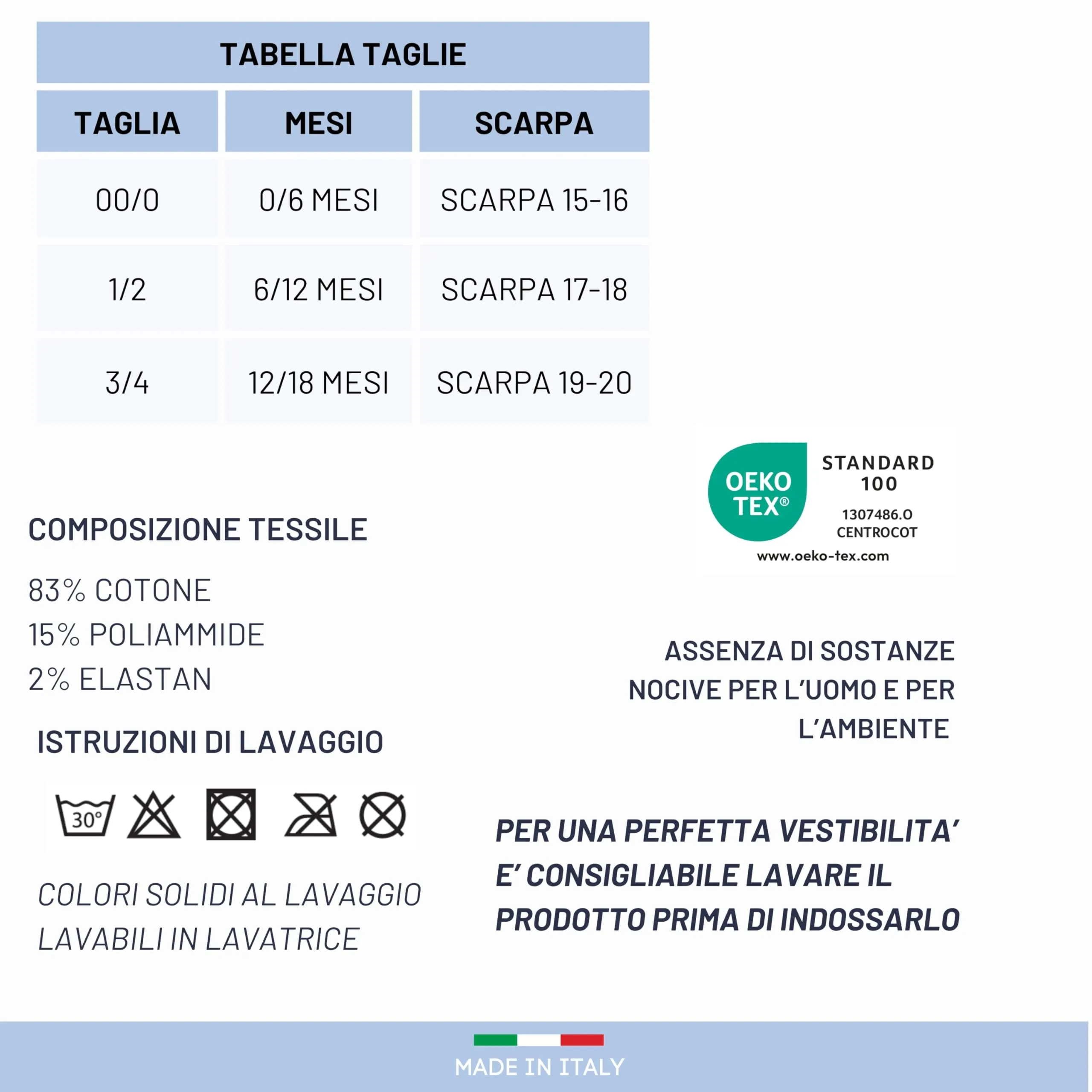 LEON D'ORO Calzini Antiscivolo Bambino in Cotone, 3 Paia, 6-12 Mesi, Made in Italy - immagine 6