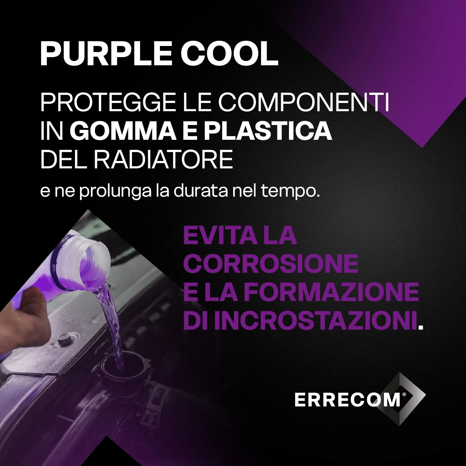 ERRECOM Purple Cool Liquido Radiatore Viola G13, -20°C/+106°C, Pronto all'Uso, 5 Litri - immagine 5