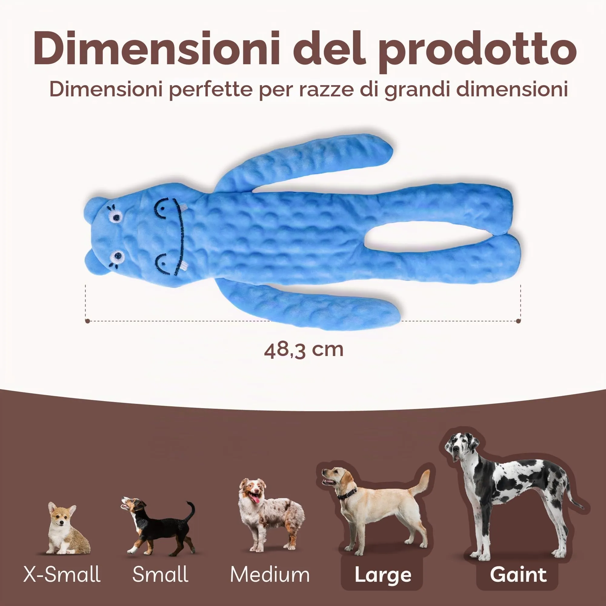 SHARLOVY Giocattoli per cani senza ripieno, confezione da 5, interattivi e increspati per dentizione e noia - immagine 7