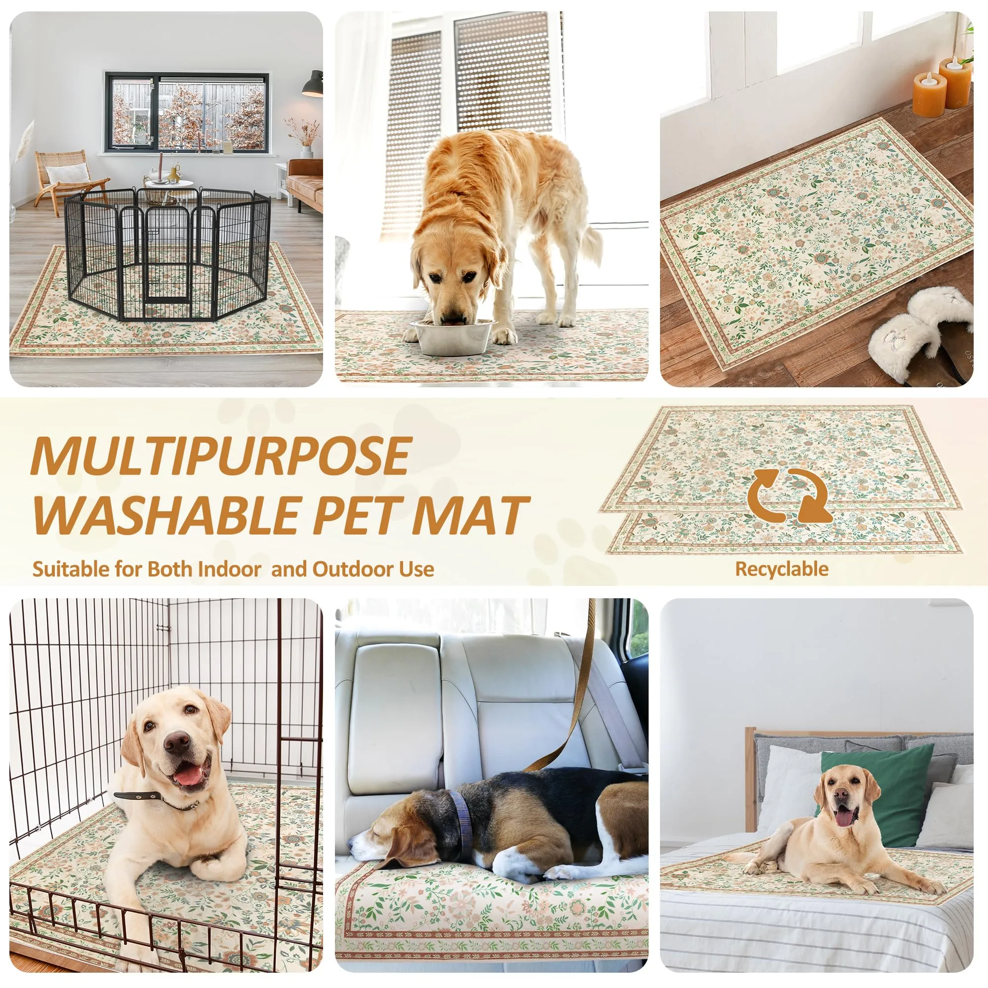 BaoDan Traversine Lavabili per Cani, 70x100cm, 2 Pezzi - immagine 6