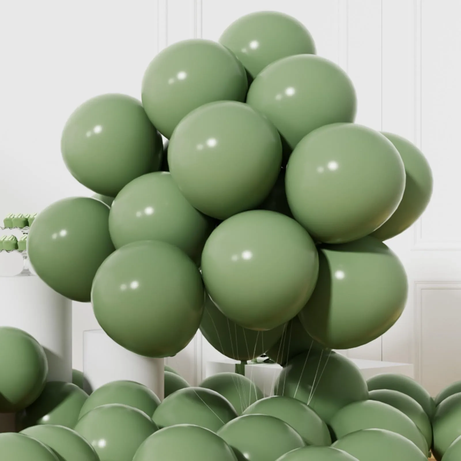 AULE Palloncini in Lattice Verde Salvia, 50 Pezzi, 30cm - immagine 1