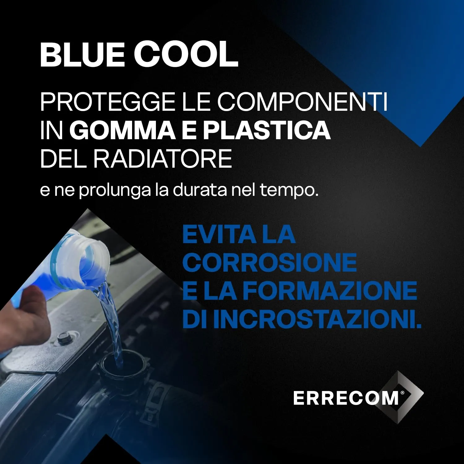 ERRECOM Blue Cool Liquido Radiatore Blu G11 Nap Free, Pronto all’Uso, 1 Litro - immagine 5