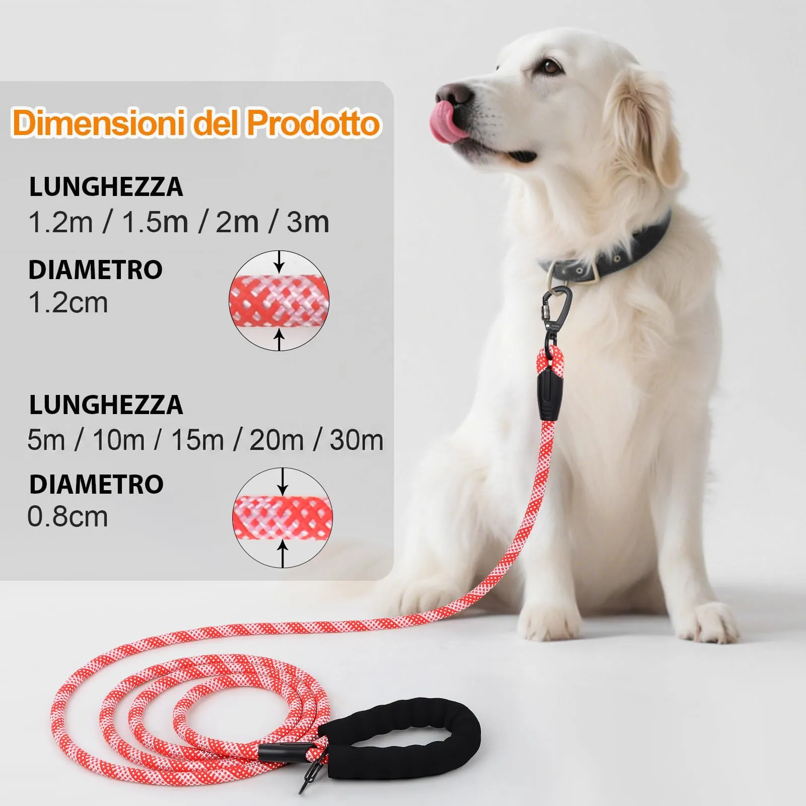 Wodondog Guinzaglio per Cani in Nylon Riflettente, 1.5M x 1.2cm - immagine 5