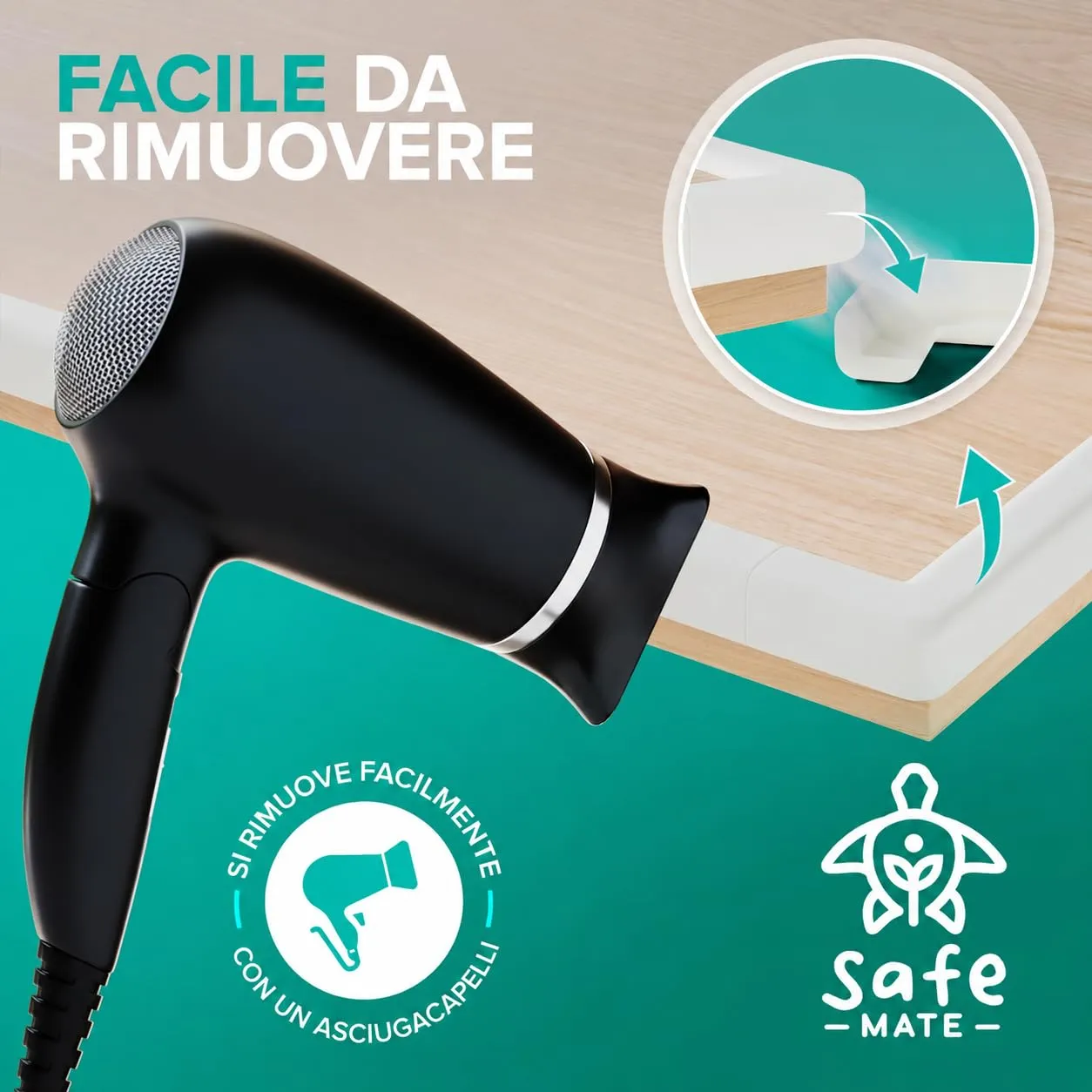 SafeMate Paraspigoli per Bambini, 6m + 10 Angolari, Bianco Lana - immagine 7