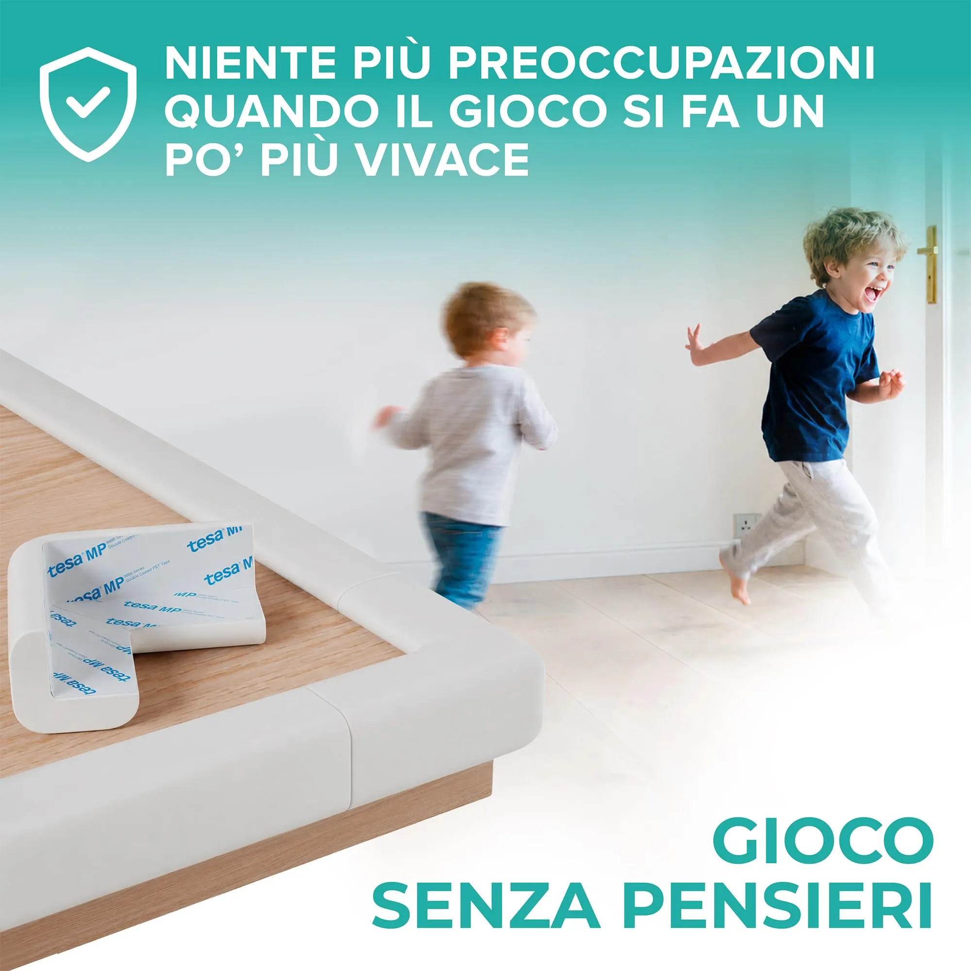 SafeMate Paraspigoli per Bambini, 6m + 10 Angolari, Bianco Lana - immagine 8