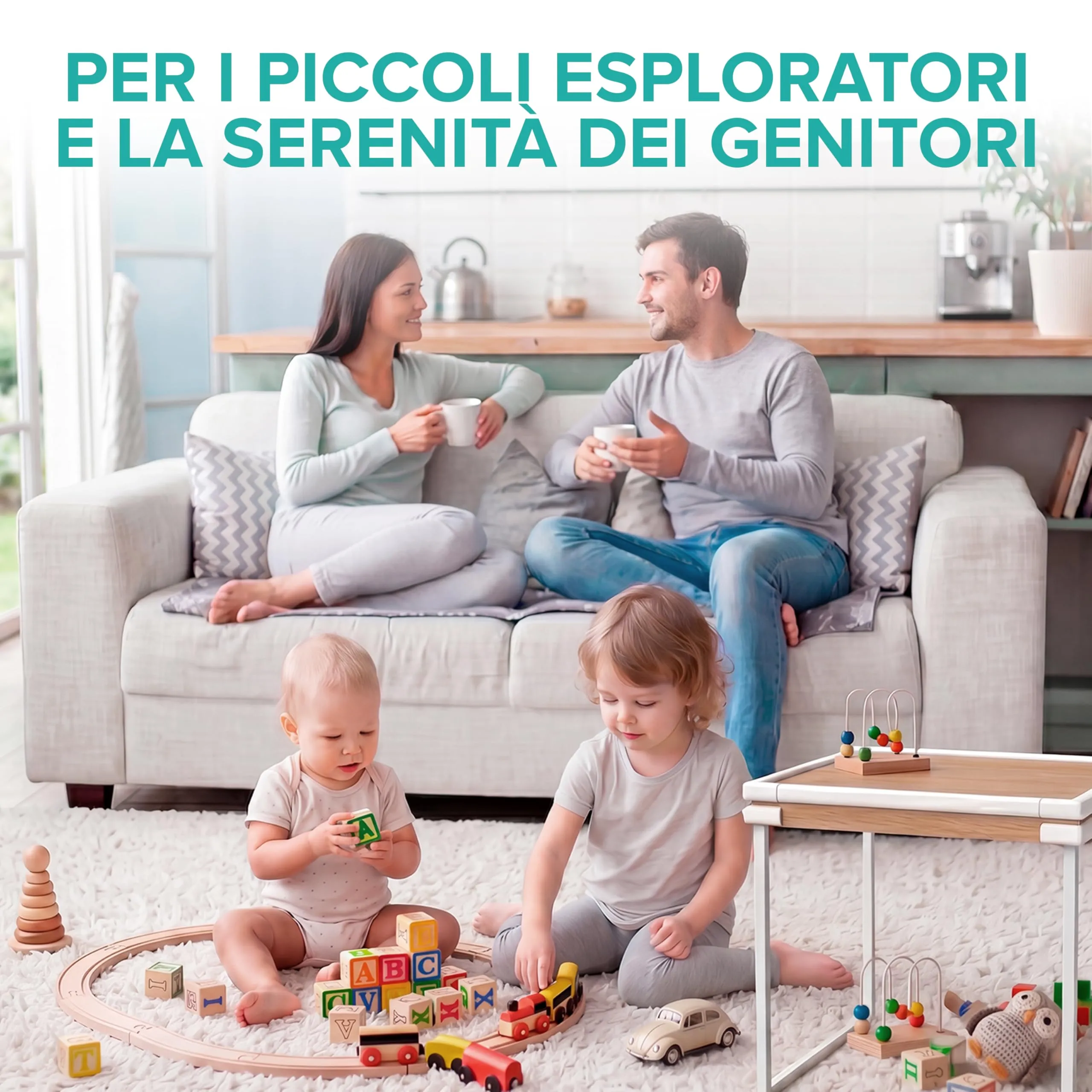 SafeMate Paraspigoli per Bambini, 6m + 10 Angolari, Bianco Lana - immagine 9