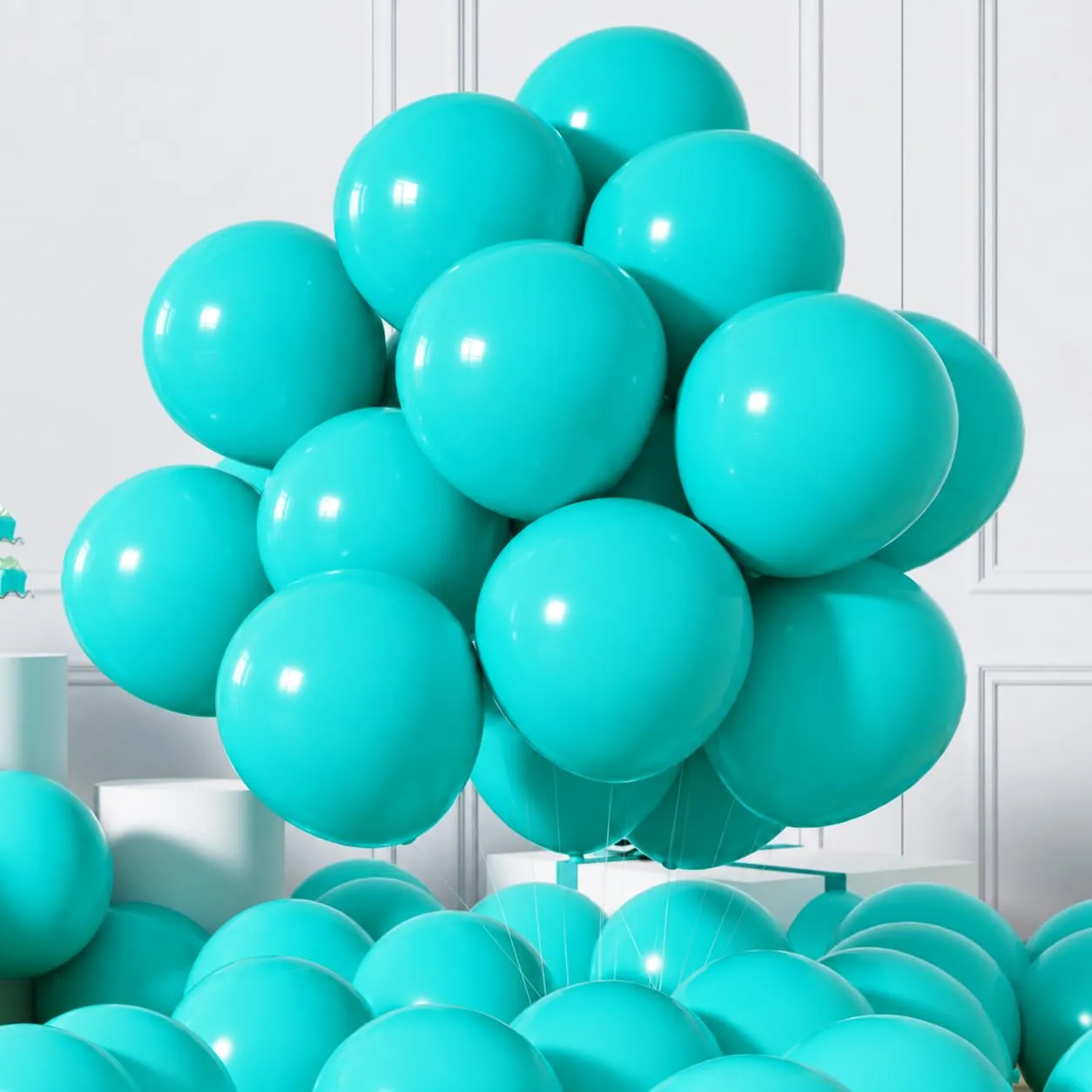 AULE Palloncini in Lattice Turchese, 50 Pezzi, 30cm - immagine 1