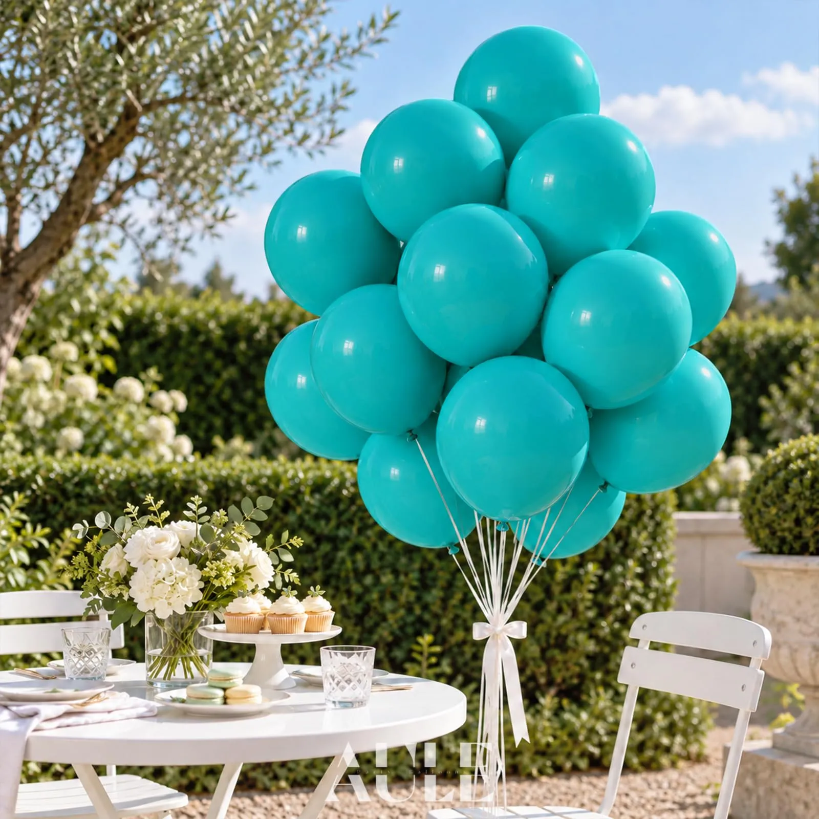 AULE Palloncini in Lattice Turchese, 50 Pezzi, 30cm - immagine 3