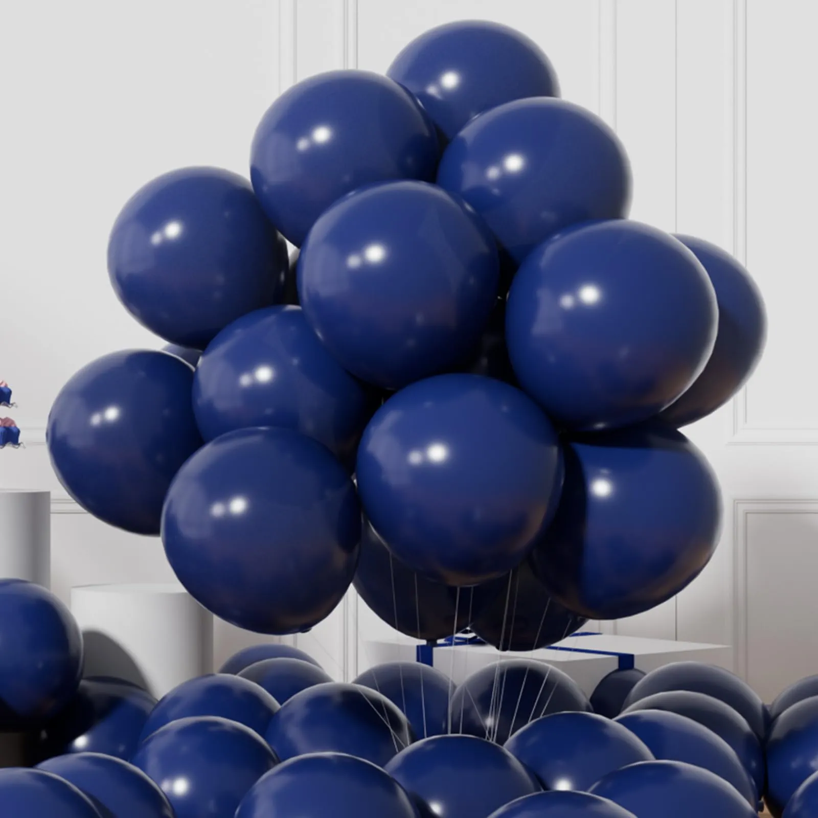AULE Palloncini in Lattice Blu Navy, 50 Pezzi, 30cm - immagine 1