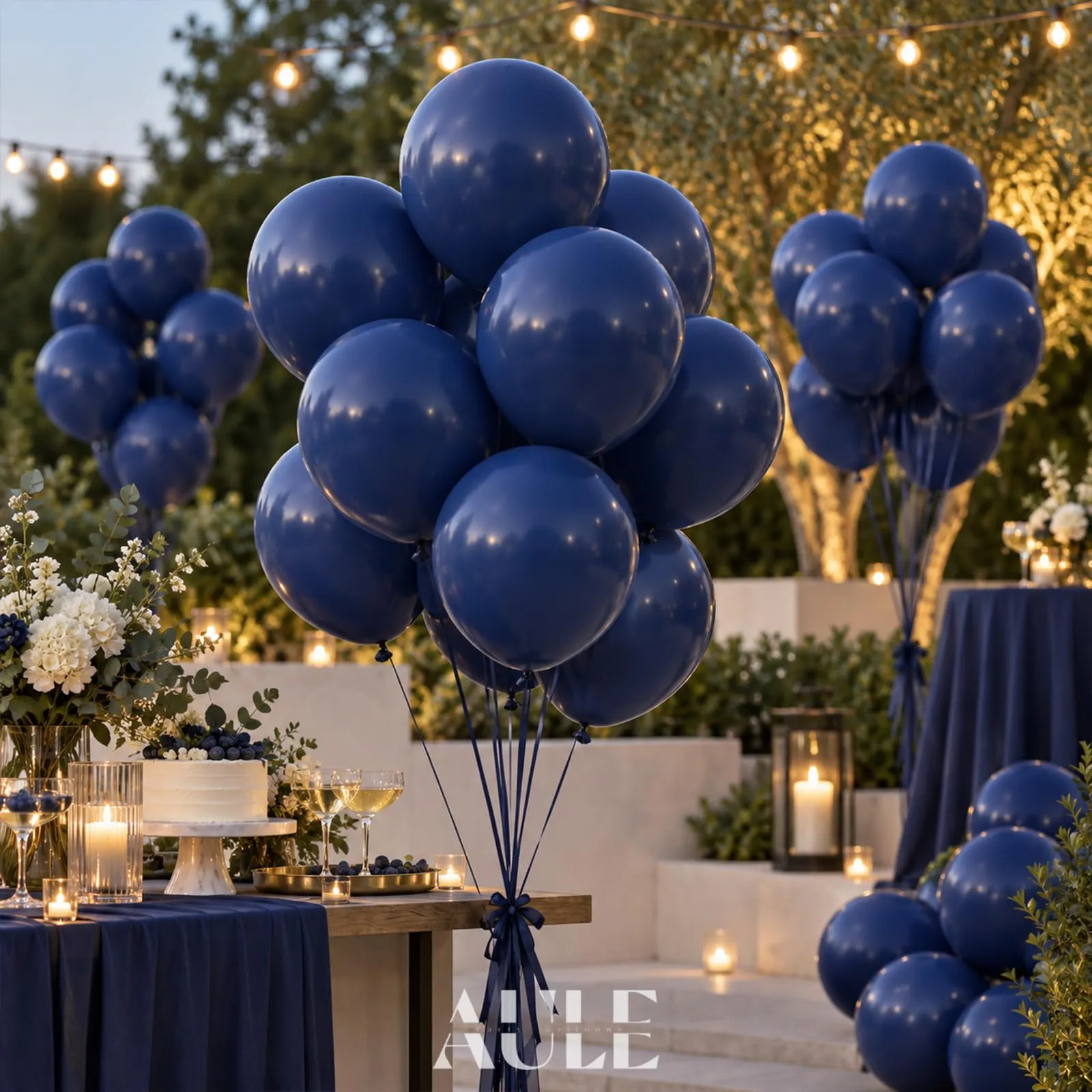 AULE Palloncini in Lattice Blu Navy, 50 Pezzi, 30cm - immagine 4