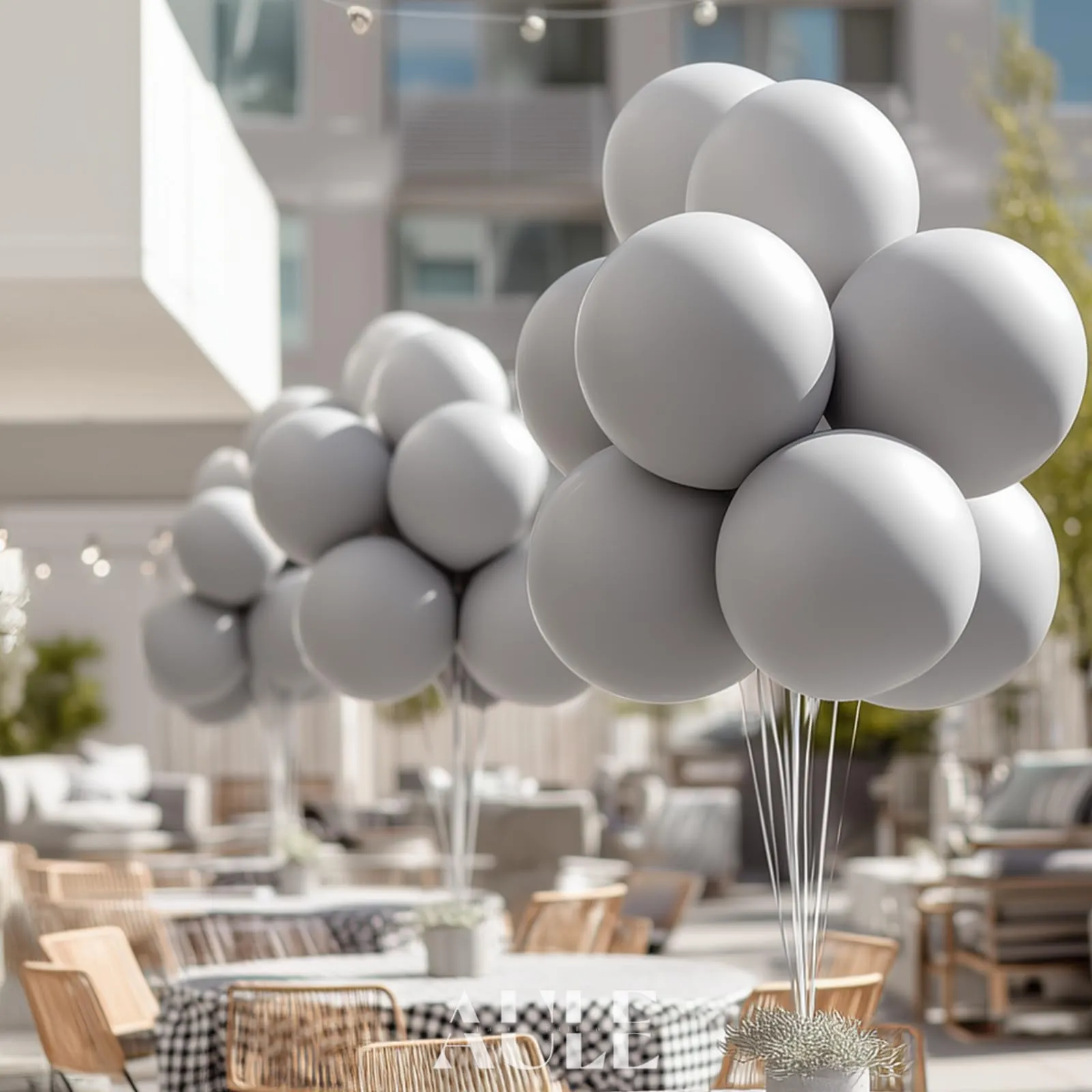 AULE Palloncini in Lattice Grigio, 50 Pezzi, 30cm - immagine 6