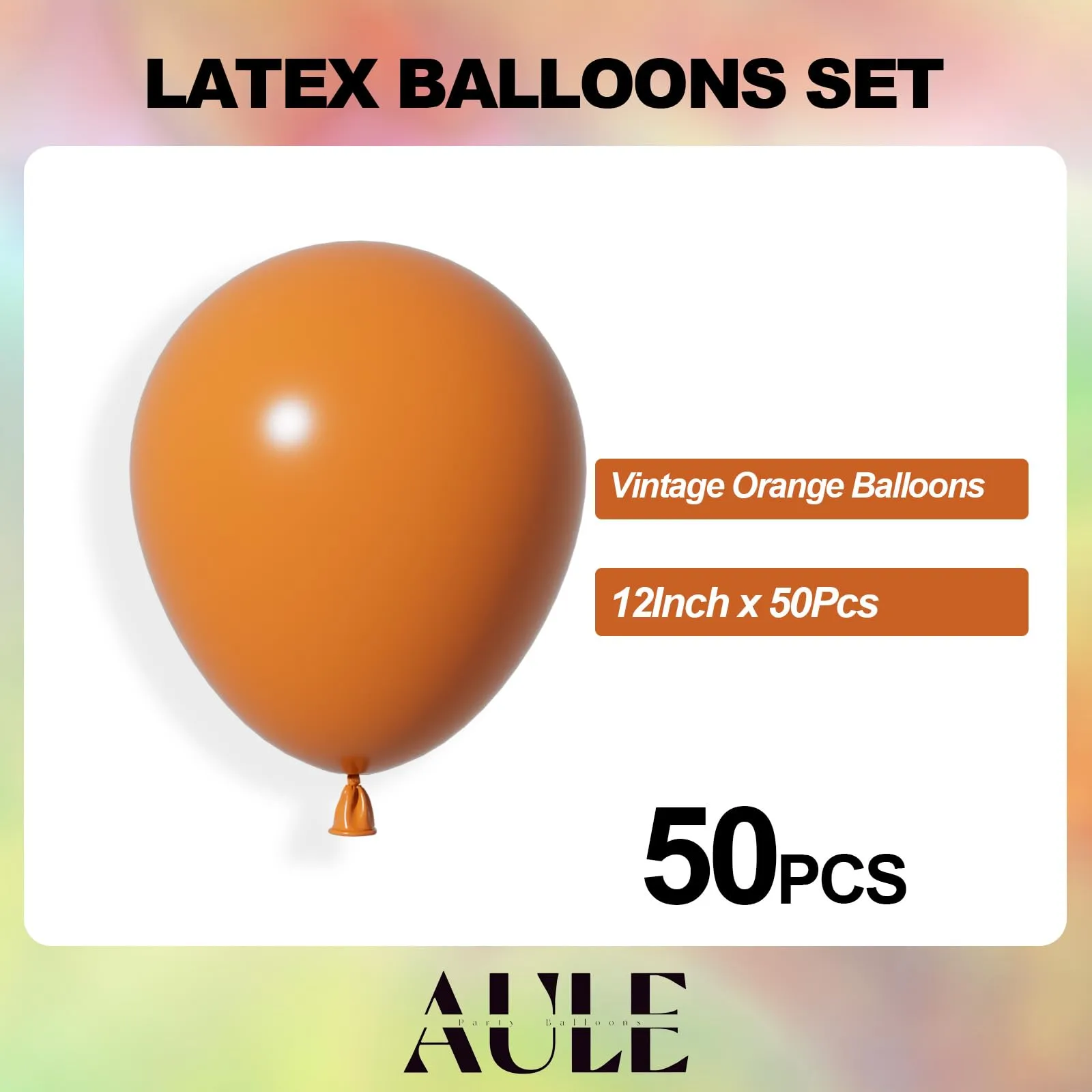 AULE Palloncini in Lattice Arancioni, 50 Pezzi, 30cm - immagine 2