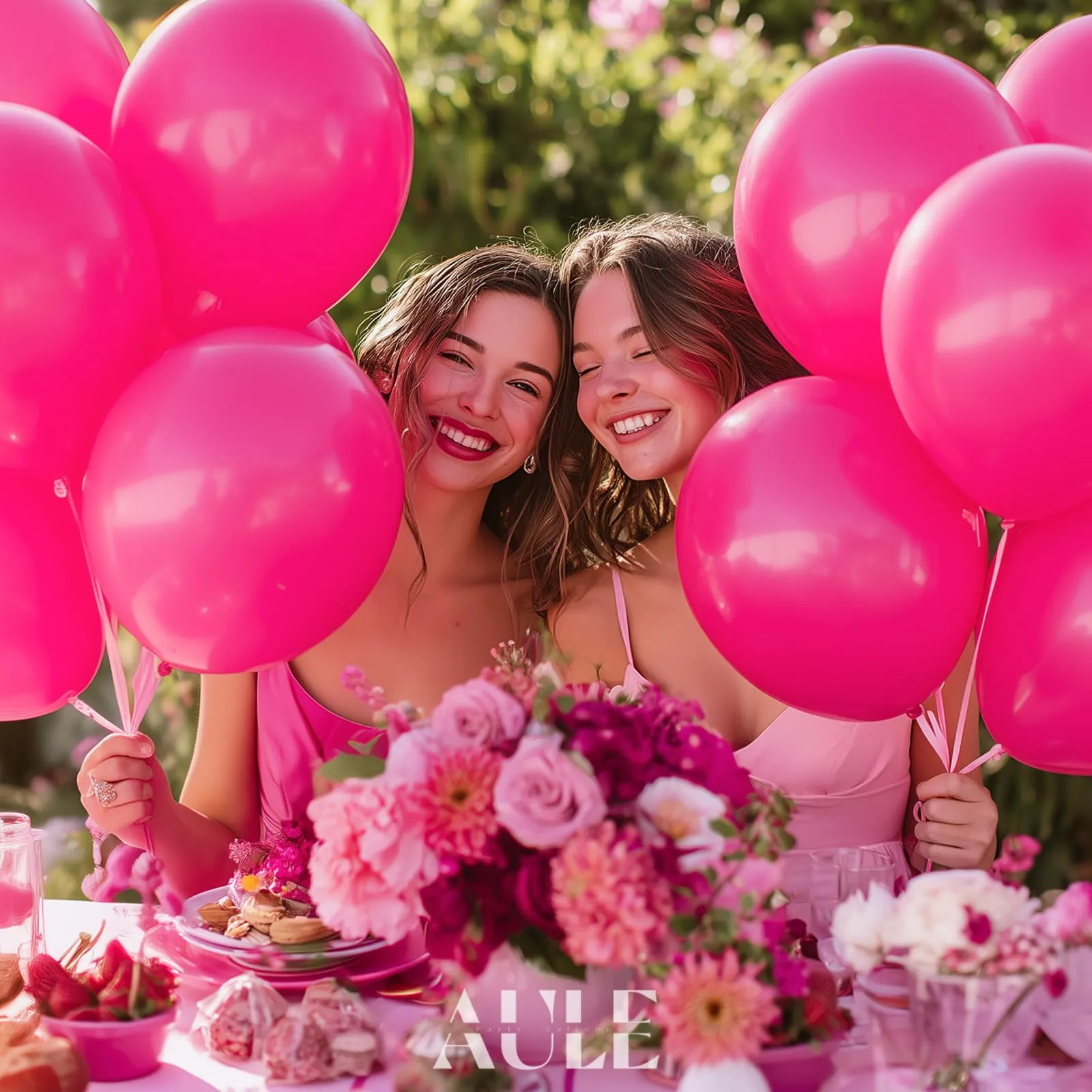 AULE Palloncini in Lattice Fucsia, 50 Pezzi, 30cm - immagine 3