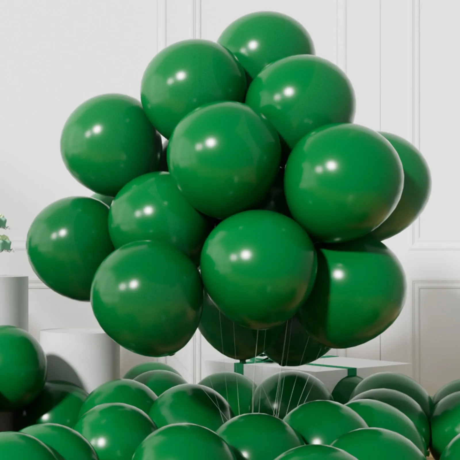 AULE Palloncini in Lattice Verde Scuro, 50 Pezzi, 30cm - immagine 1