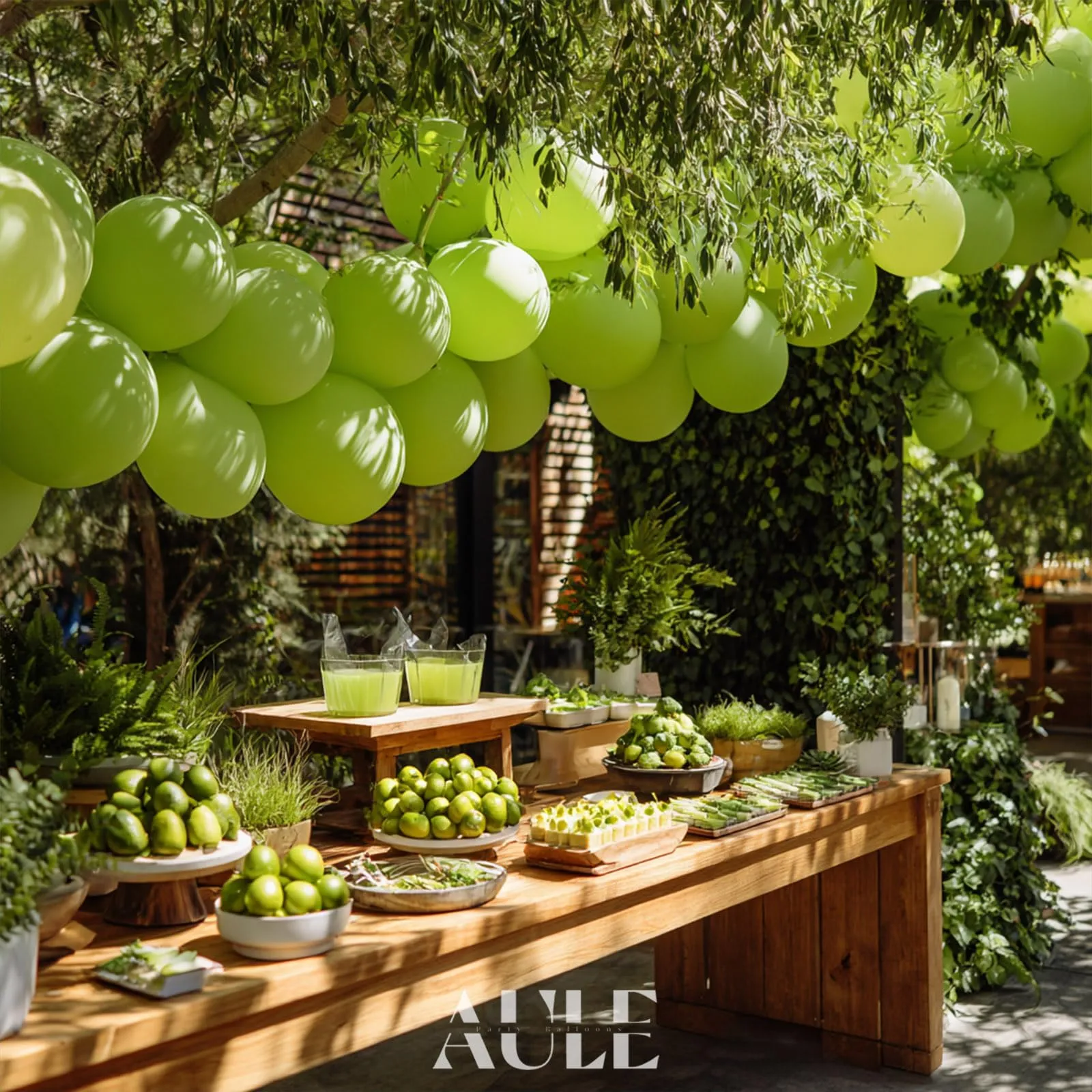 AULE Palloncini in Lattice Verde Lime, 50 Pezzi, 30cm - immagine 4