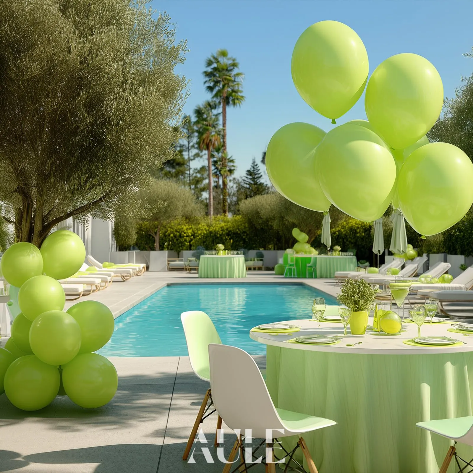 AULE Palloncini in Lattice Verde Lime, 50 Pezzi, 30cm - immagine 5
