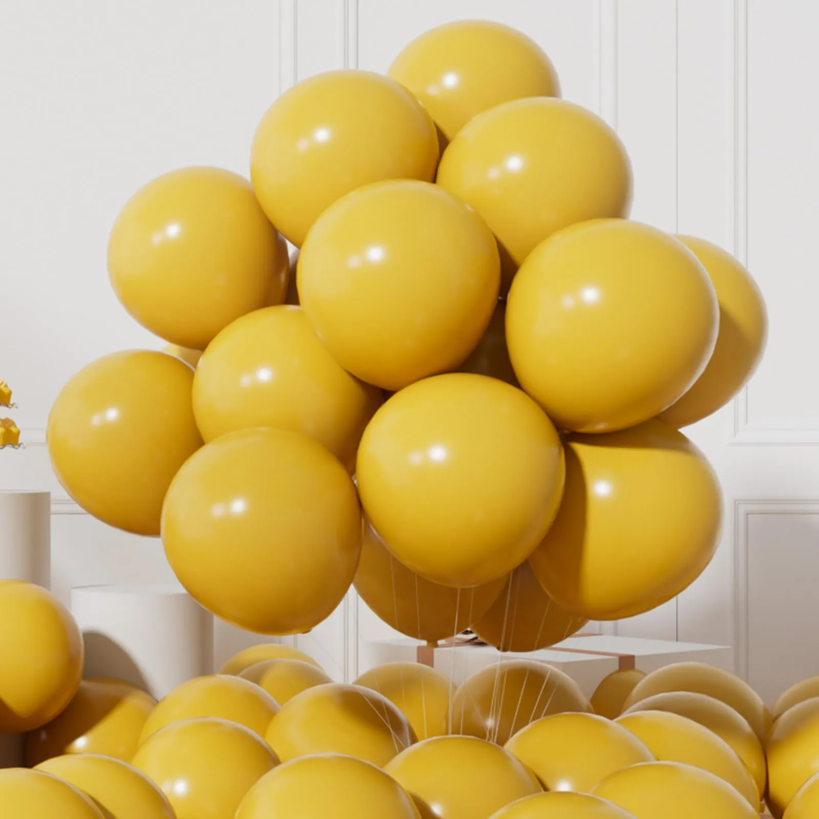 AULE Palloncini in Lattice Gialli, 50 Pezzi, 30cm - immagine 1