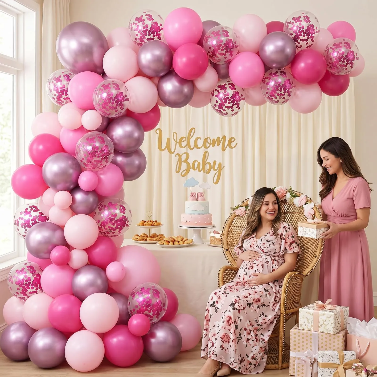 balloon garland Palloncini Rosa, 100 Pezzi, 12 Pollici - immagine 4