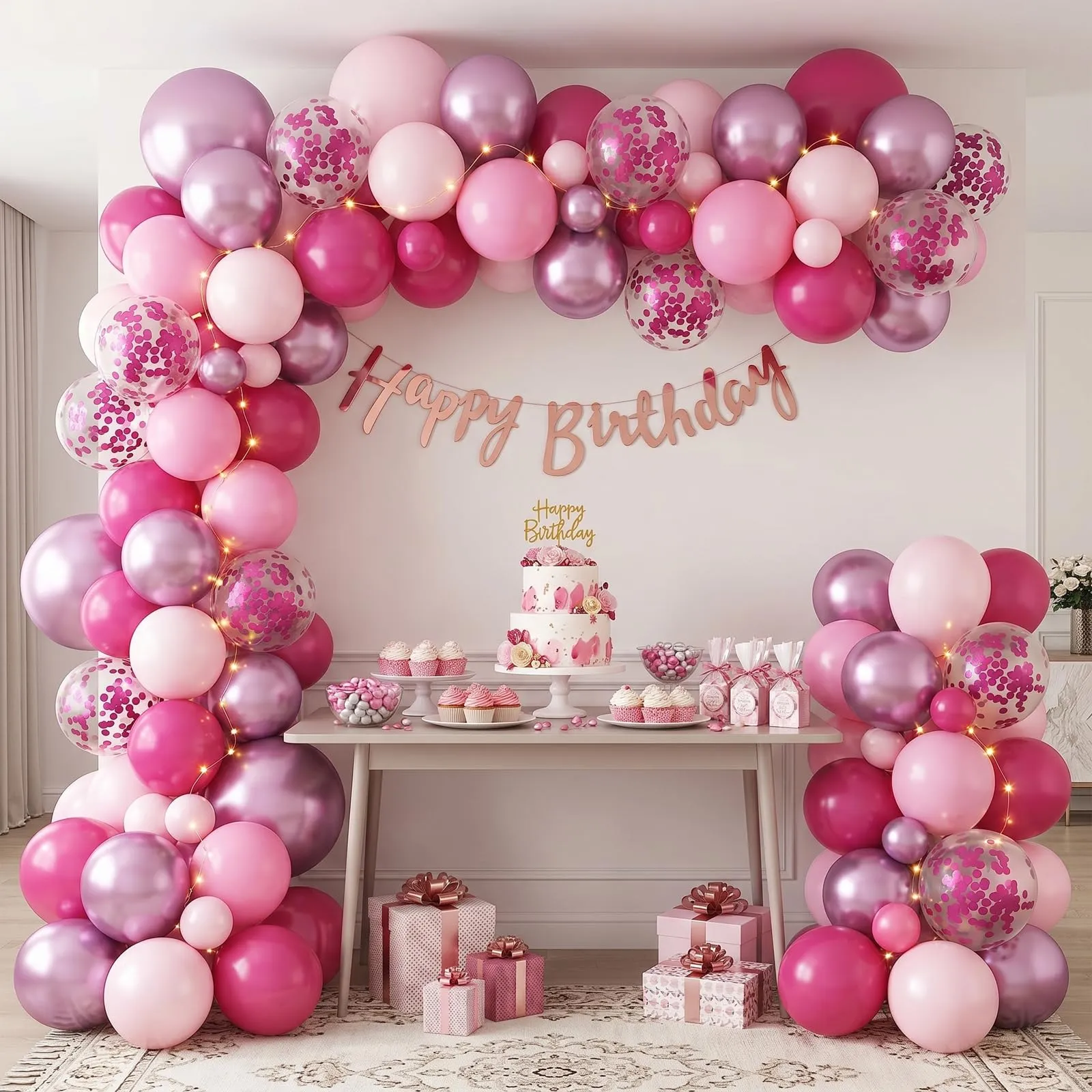 balloon garland Palloncini Rosa, 100 Pezzi, 12 Pollici - immagine 5