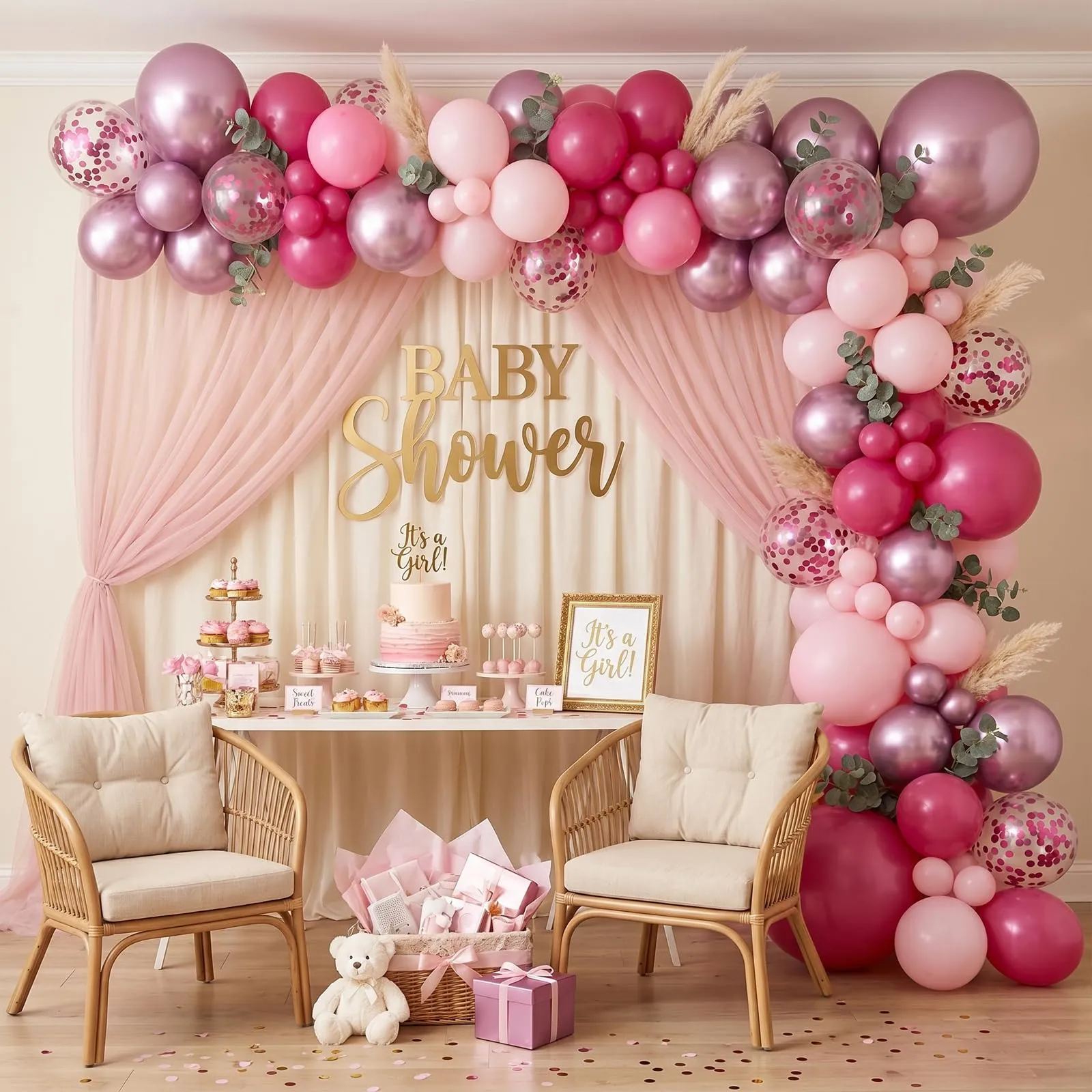 balloon garland Palloncini Rosa, 100 Pezzi, 12 Pollici - immagine 6