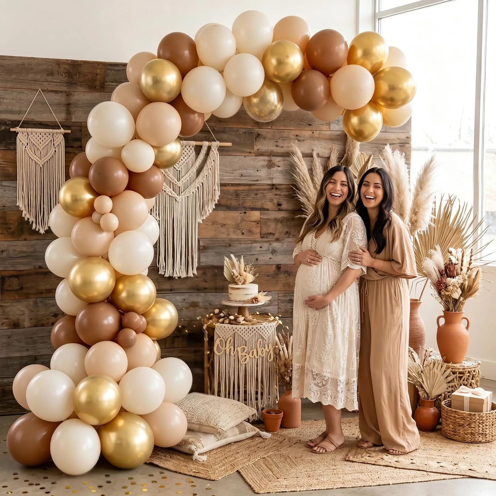 Balloon Garland Palloncini Beige Marroni, Oro e Bianchi, 100 Pezzi, 12 Pollici - immagine 5
