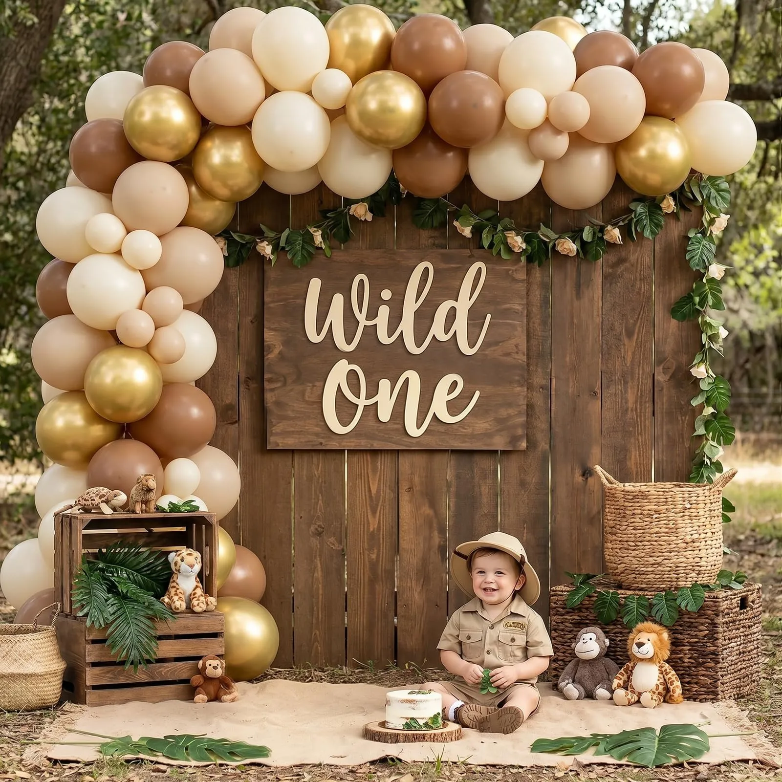 Balloon Garland Palloncini Beige Marroni, Oro e Bianchi, 100 Pezzi, 12 Pollici - immagine 6