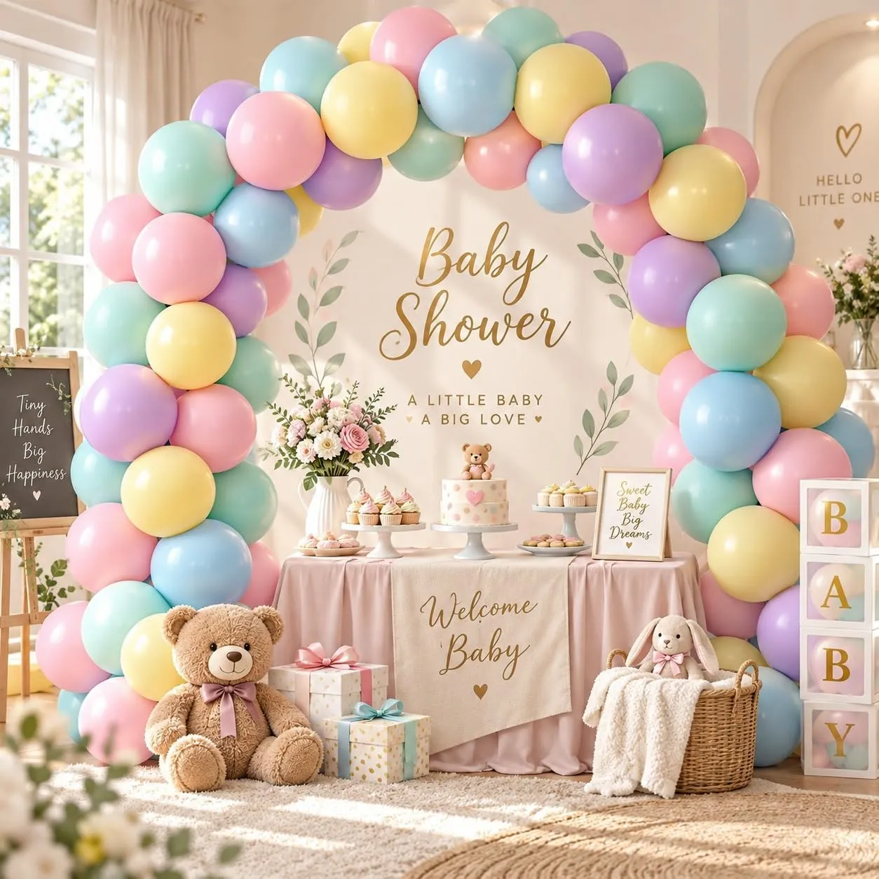 Balloon Garland 100 Pezzi Palloncini Colorati Pastello 12 Pollici - immagine 4