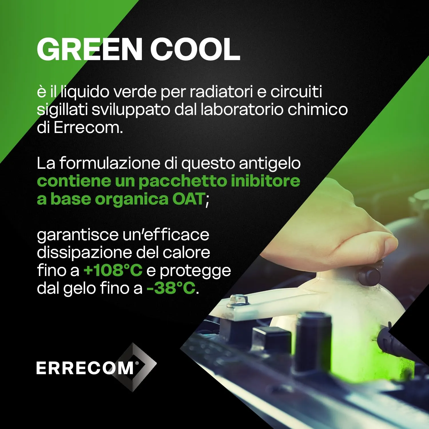 ERRECOM Green Cool Liquido Radiatore Verde Concentrato G12 OAT, 5 Litri - immagine 4