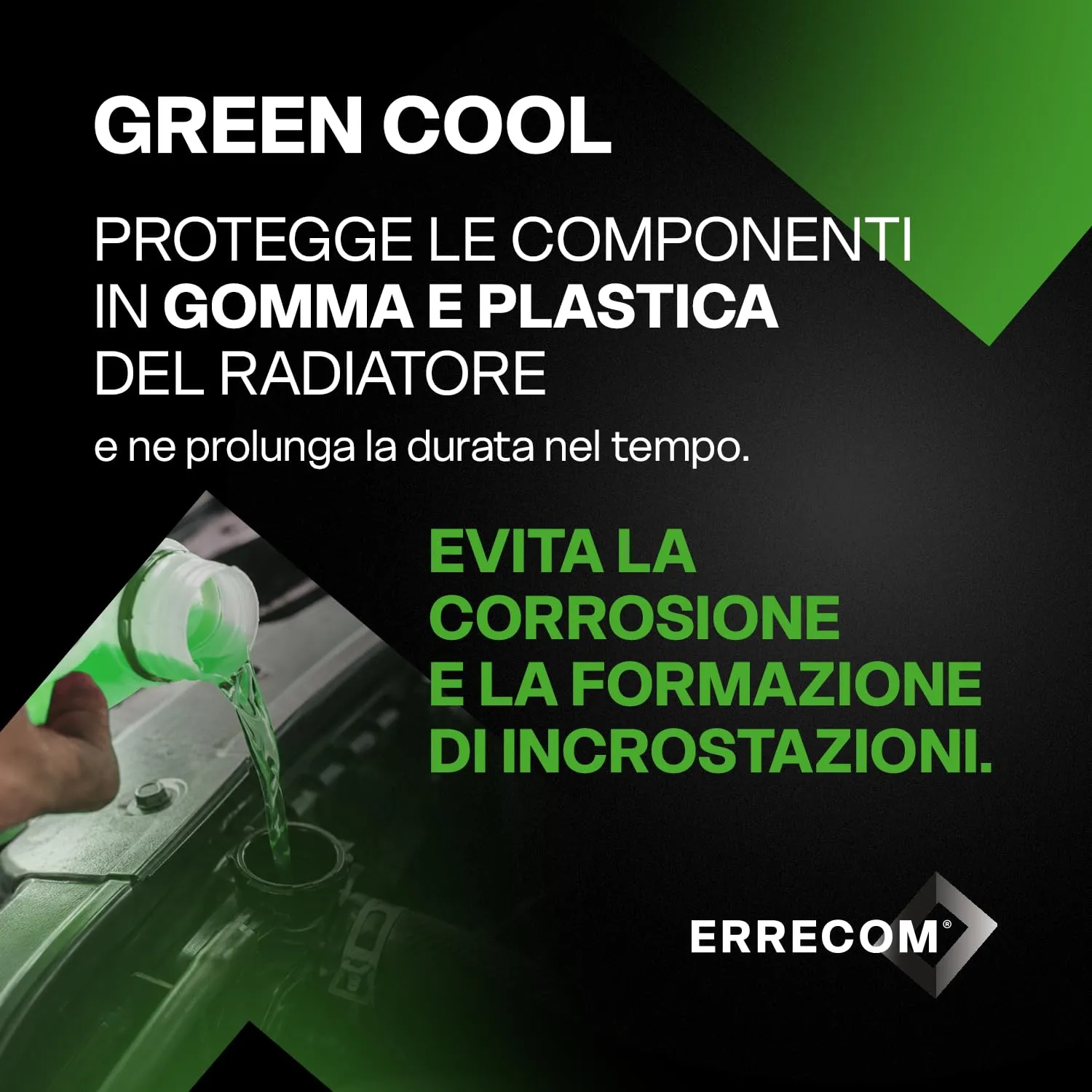ERRECOM Green Cool Liquido Radiatore Verde Concentrato G12 OAT, 5 Litri - immagine 5