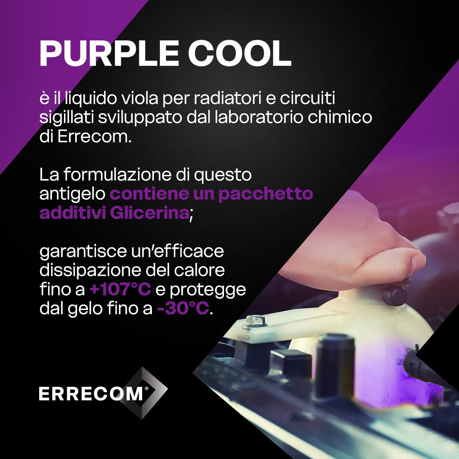 ERRECOM Purple Cool Liquido Radiatore Viola G13, -30°C/+107°C, Pronto all’Uso, 1 Litro - immagine 4