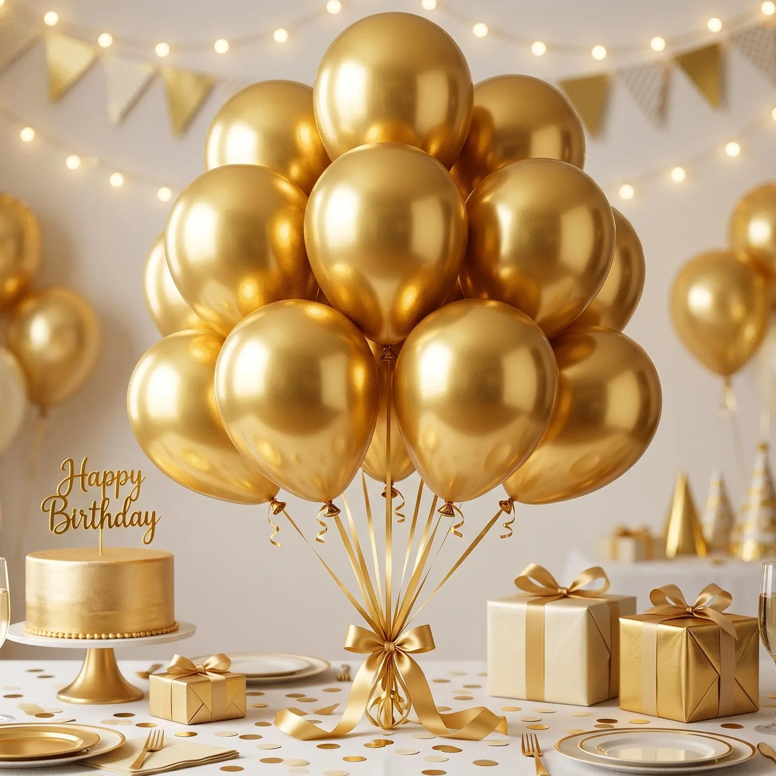Balloon Garland Palloncini Oro, 100 Pezzi, 12 Pollici - immagine 4
