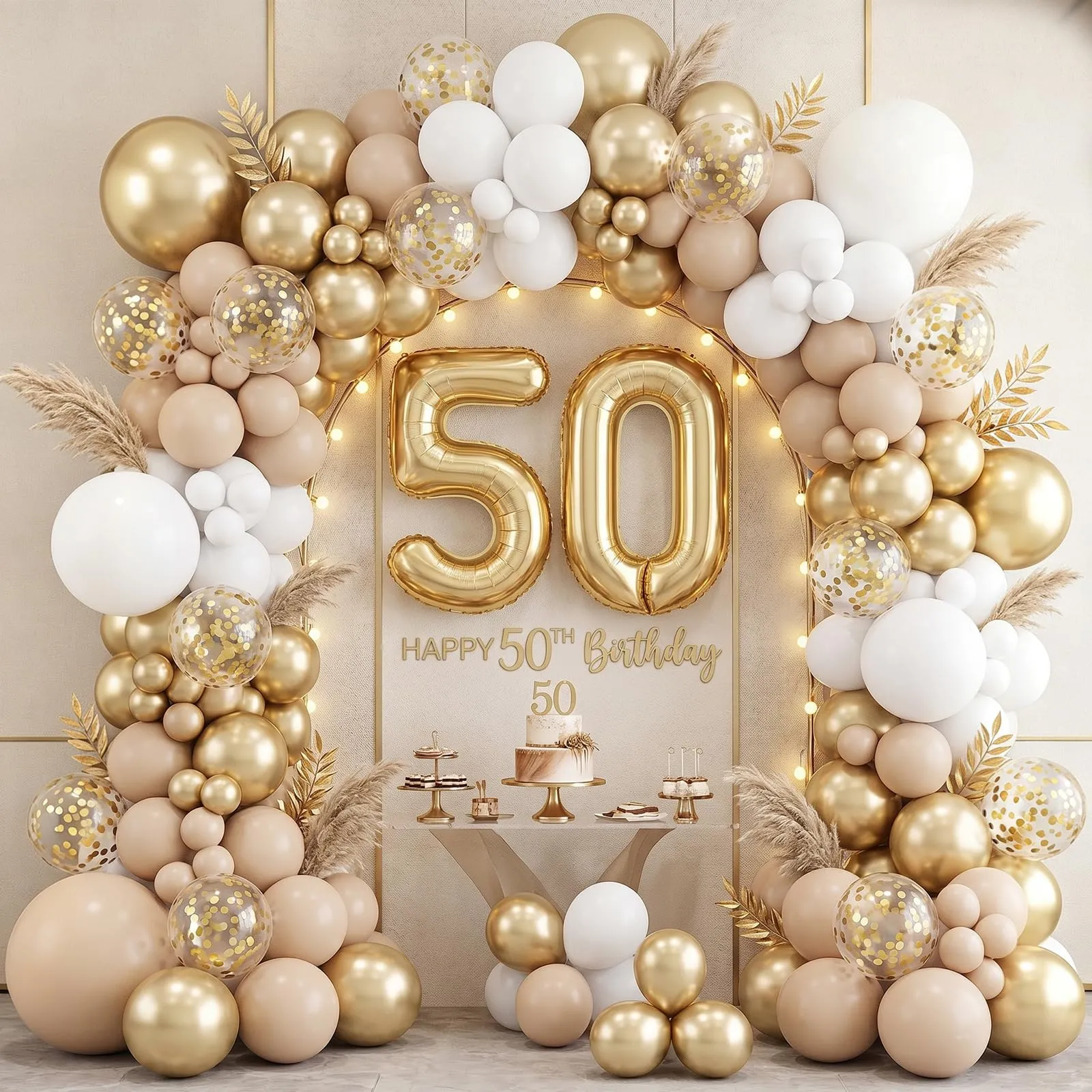 Balloon Garland Palloncini Bianco Oro, 100 Pezzi, 12 Pollici - immagine 7