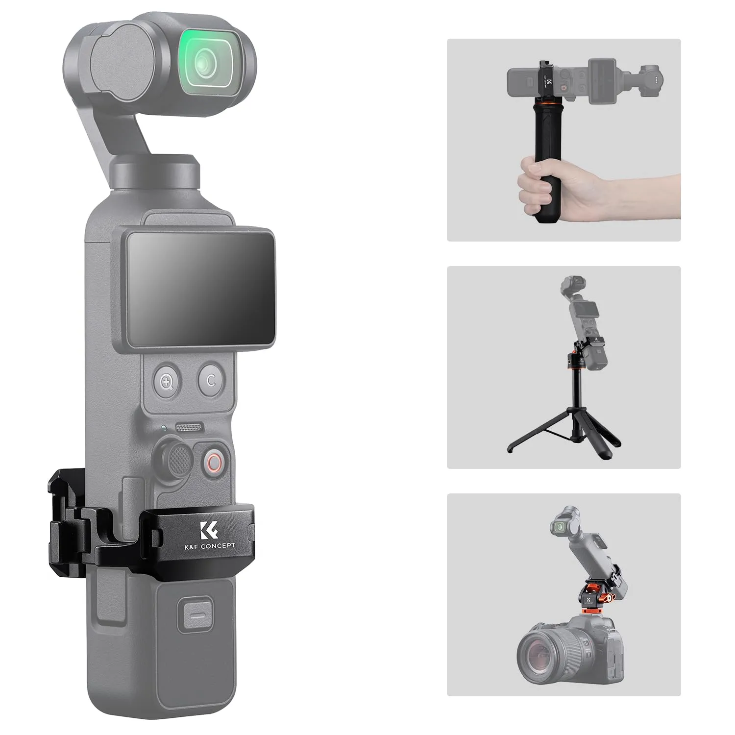K&F Concept Cornice Espansione in Alluminio per DJI Osmo Pocket 3 / 4 / 4P - immagine 2