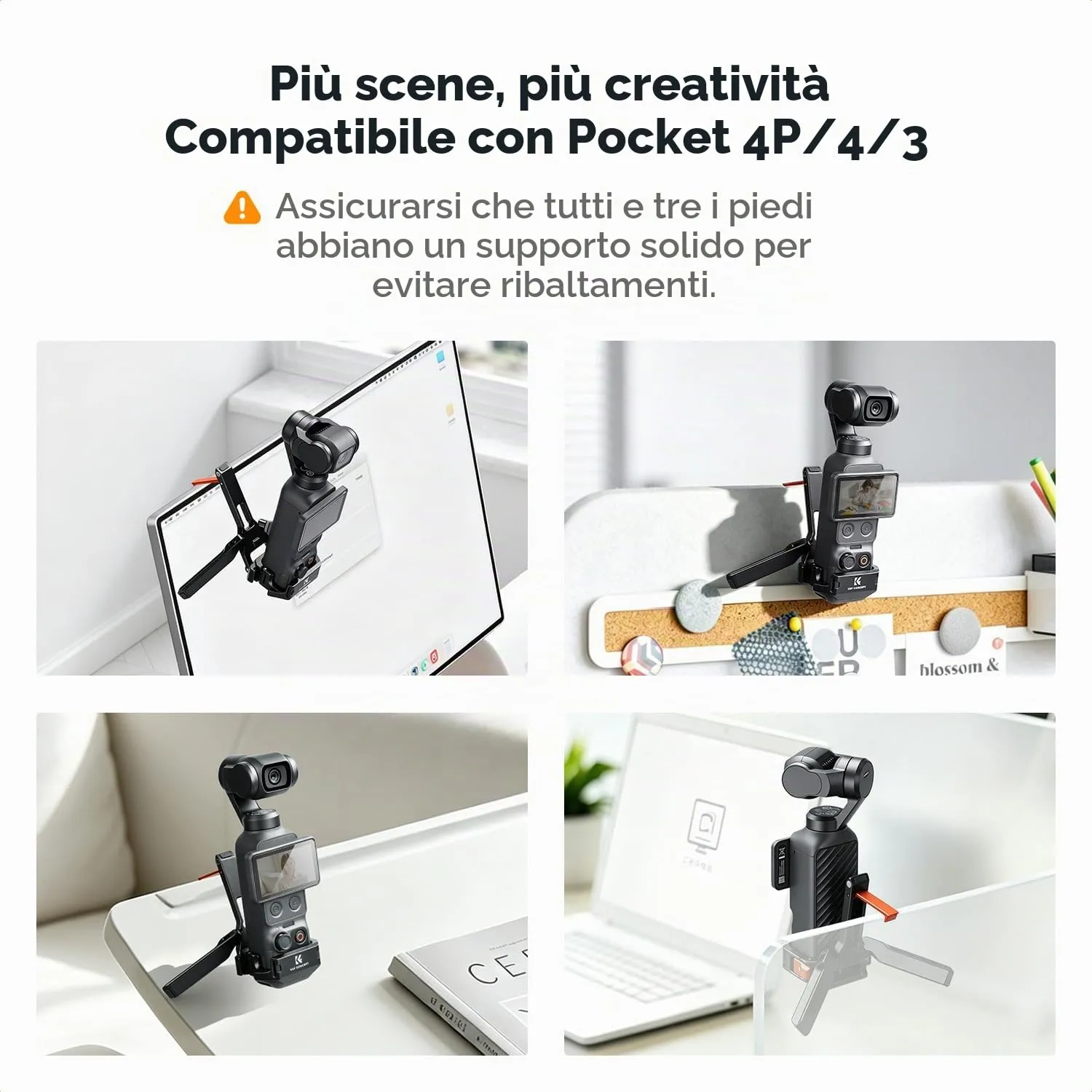 K&F CONCEPT Cornice di Espansione Magnetica per DJI Osmo Pocket 3 / 4 / 4P - immagine 2