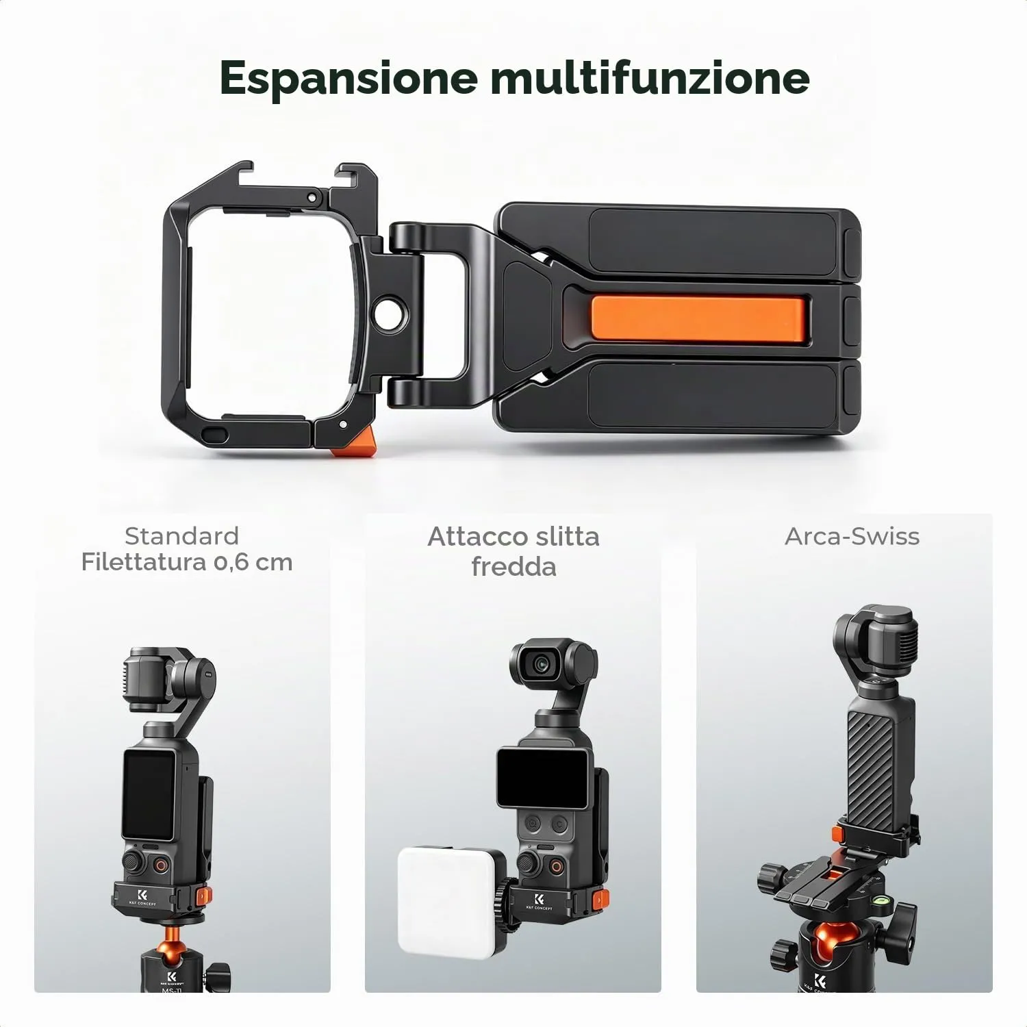 K&F CONCEPT Cornice di Espansione Magnetica per DJI Osmo Pocket 3 / 4 / 4P - immagine 4