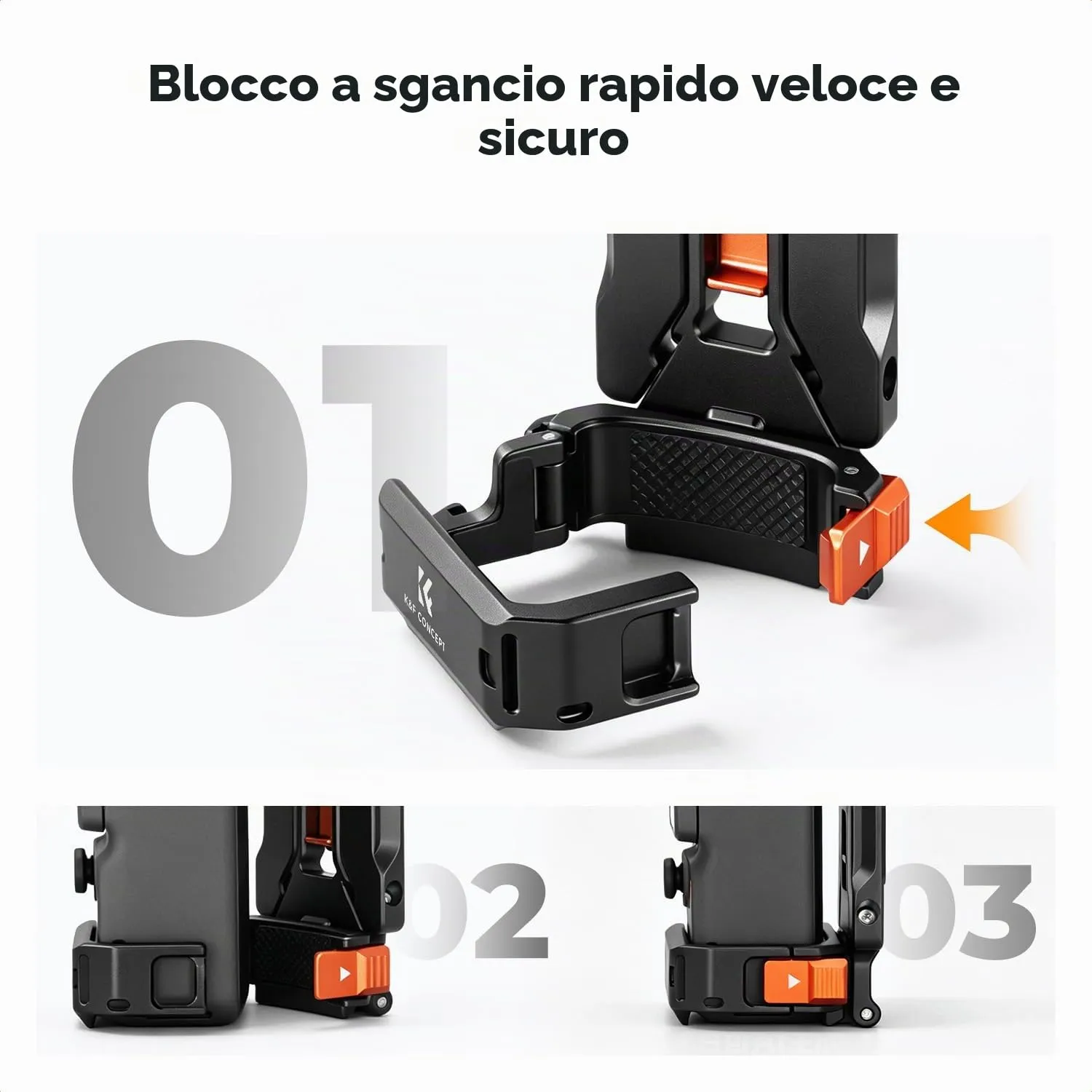 K&F CONCEPT Cornice di Espansione Magnetica per DJI Osmo Pocket 3 / 4 / 4P - immagine 6