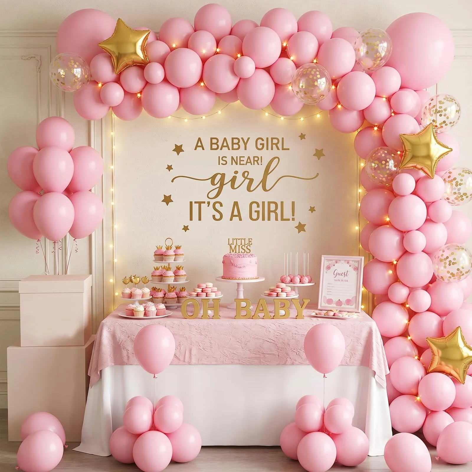 balloon garland Palloncini Rosa Pastello, 100 Pezzi, 12 Pollici - immagine 7